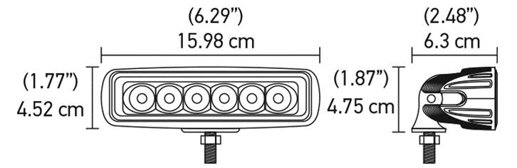 Hella Value Fit Mini Flush Mount 7.7in - 18W White Housing Flood Beam LED Light Bar thumbnail 7
