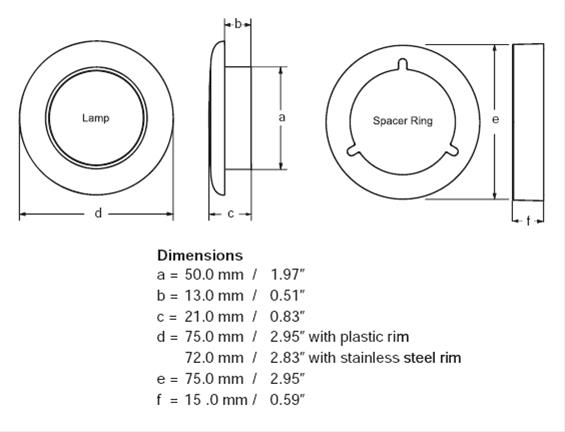 Hella Courtesy Lamp Rnd Red Md12 Ss Rim 2Xt thumbnail 3
