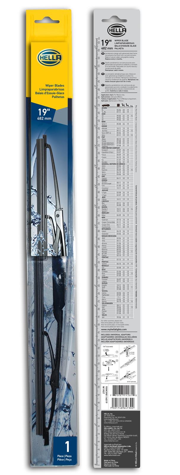 Hella 9XW398114019 Hella Standard Wiper Blades | Summit Racing
