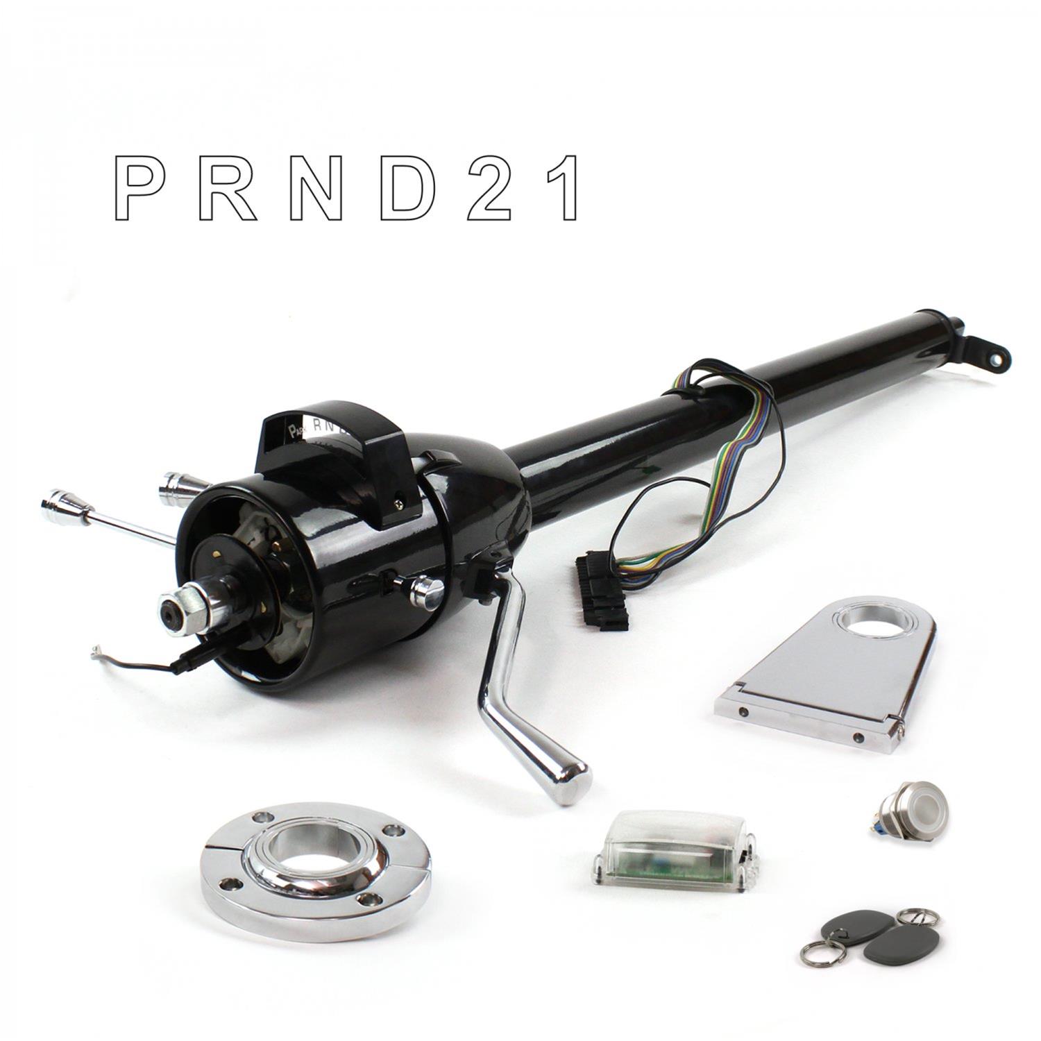 Suspension Pros HEXCB1XBS155XPWH1 Tilt Column Black Shift 3SPD 5.5" Drop Push Button WH w/RFID