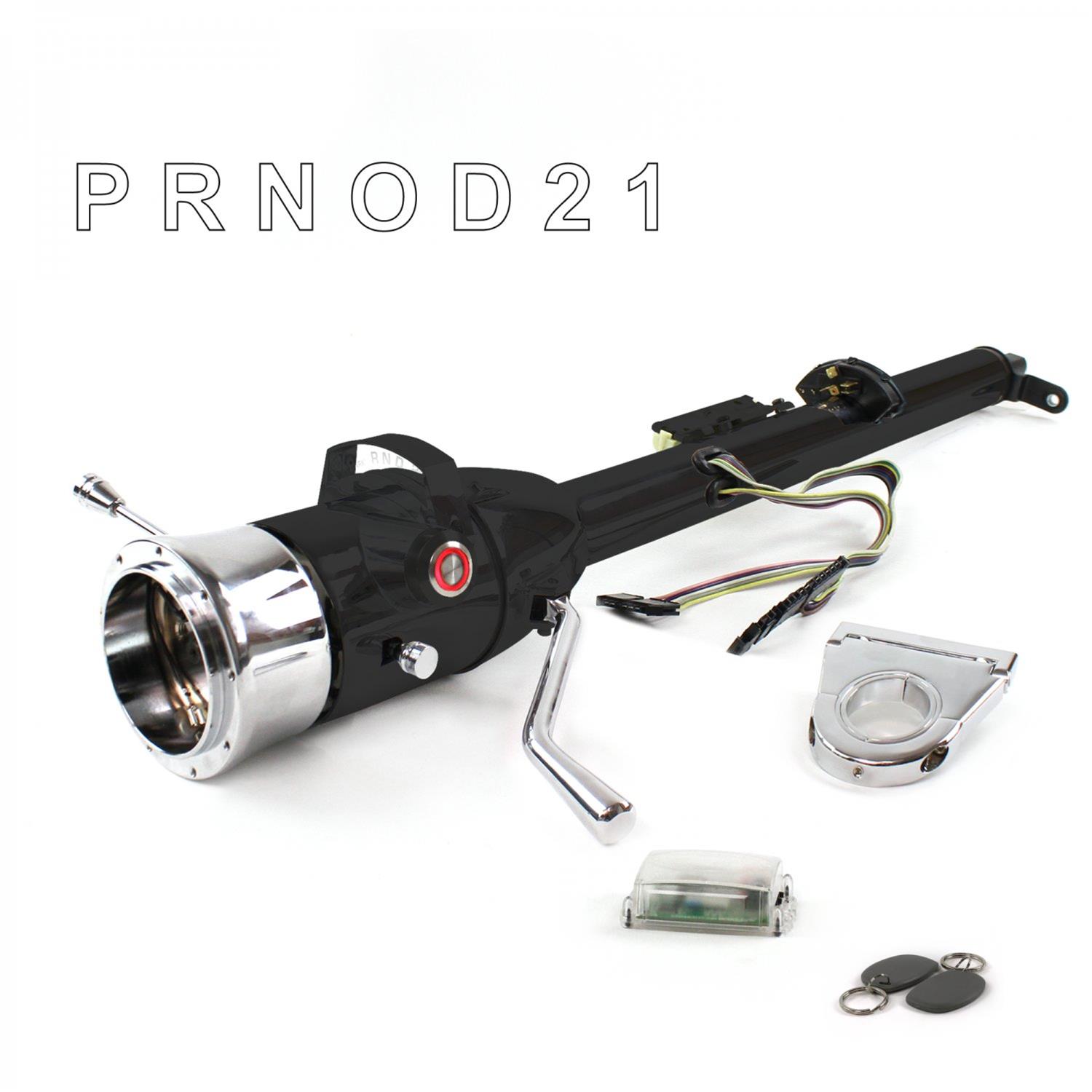 Suspension Pros HEXCB1KBO0359PRD1 Keyed Tilt Column Black Shift O/D 3.5" Drop 9 Hole Push Button RD w/RFID