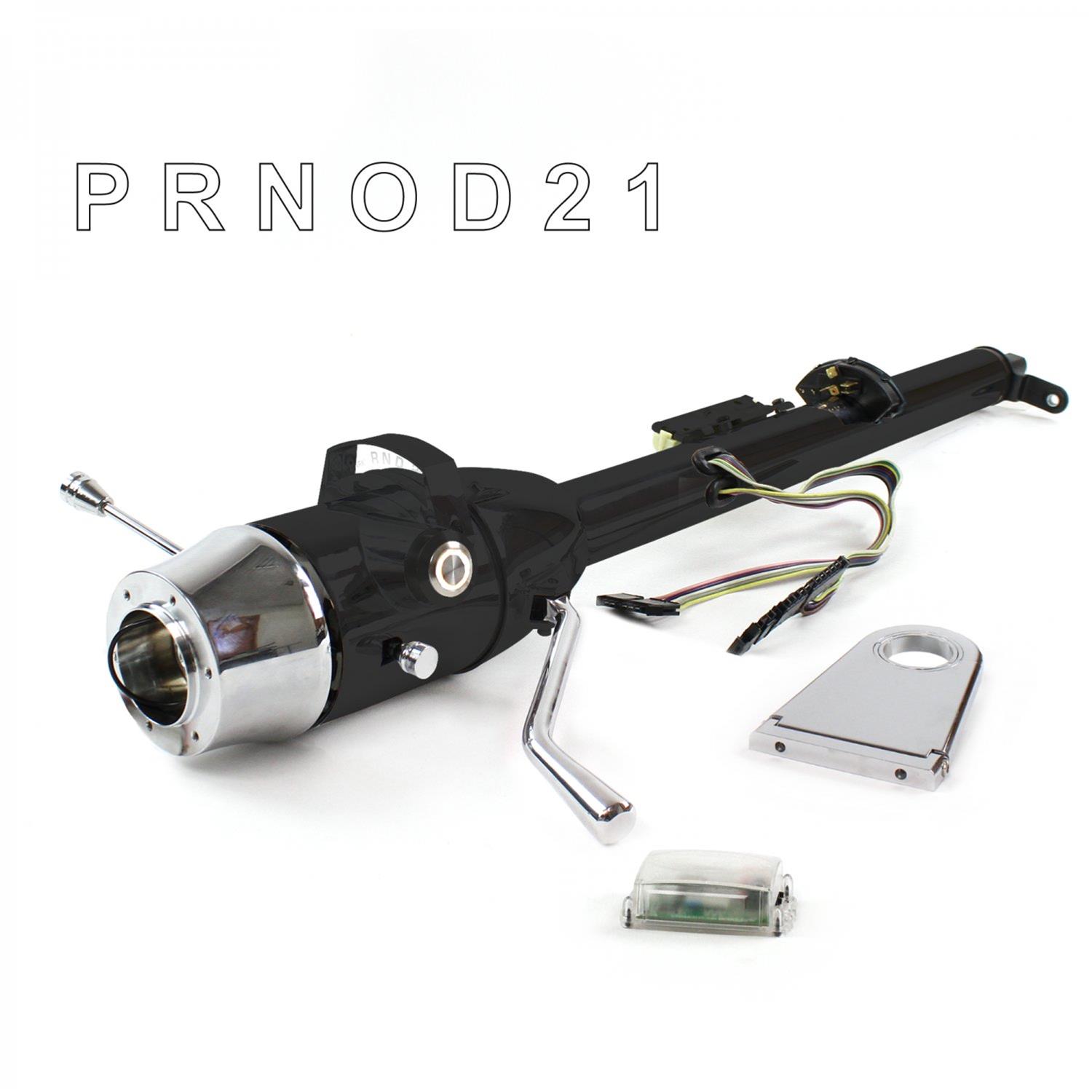Suspension Pros HEXCB1KBO0556PXX0 Keyed Tilt Column Black Shift O/D 5.5" Drop 6 Hole Push Button front