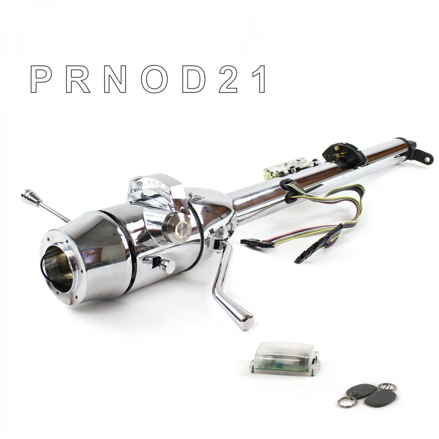 Suspension Pros HEXCC1KCO0X6PXX1 Keyed Tilt Column Chrome Shift O/D 6 Hole Push Button w/RFID front