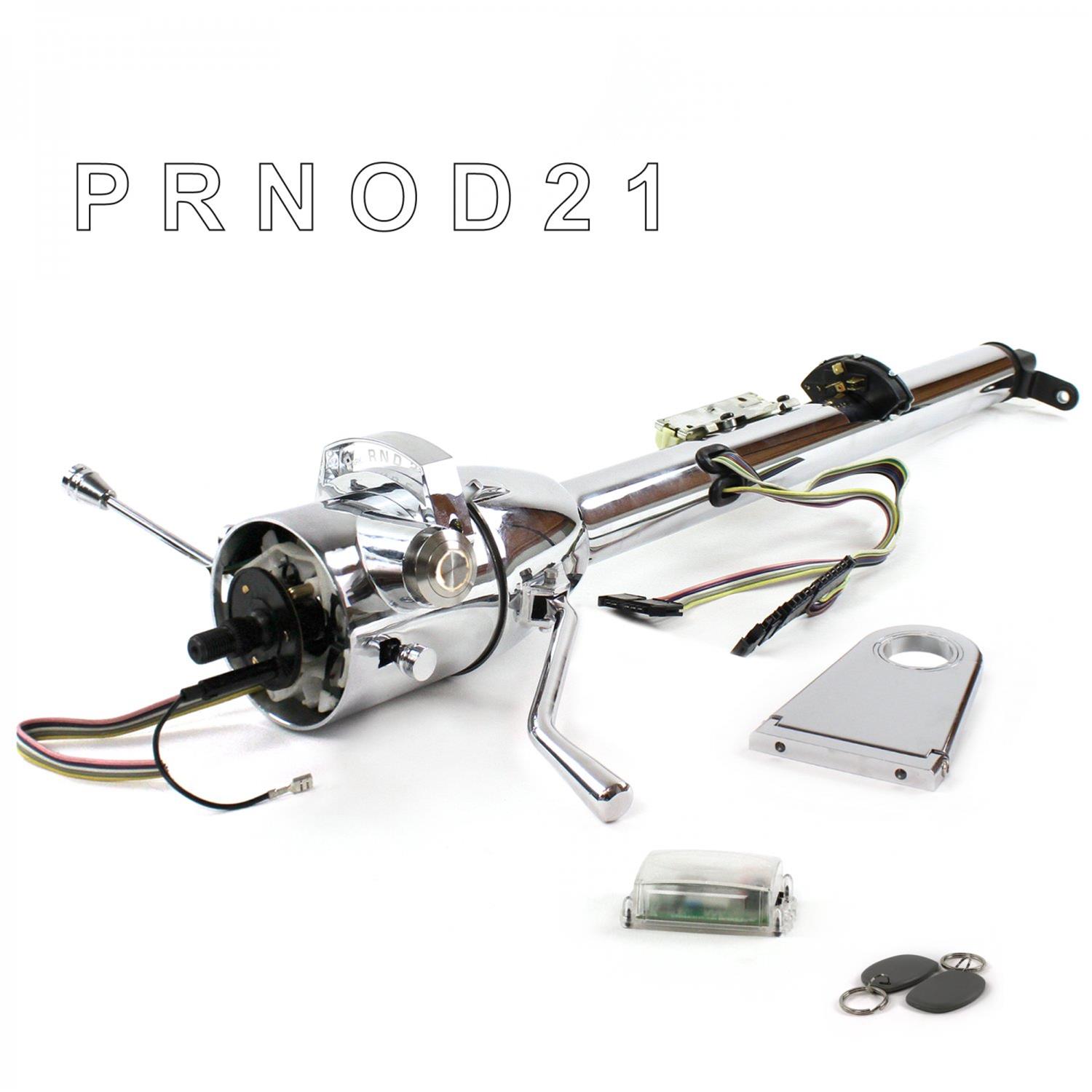 Suspension Pros HEXCC1KCO055XPXX1 Keyed Tilt Column Chrome Shift O/D 5.5" Drop Push Button w/RFID front