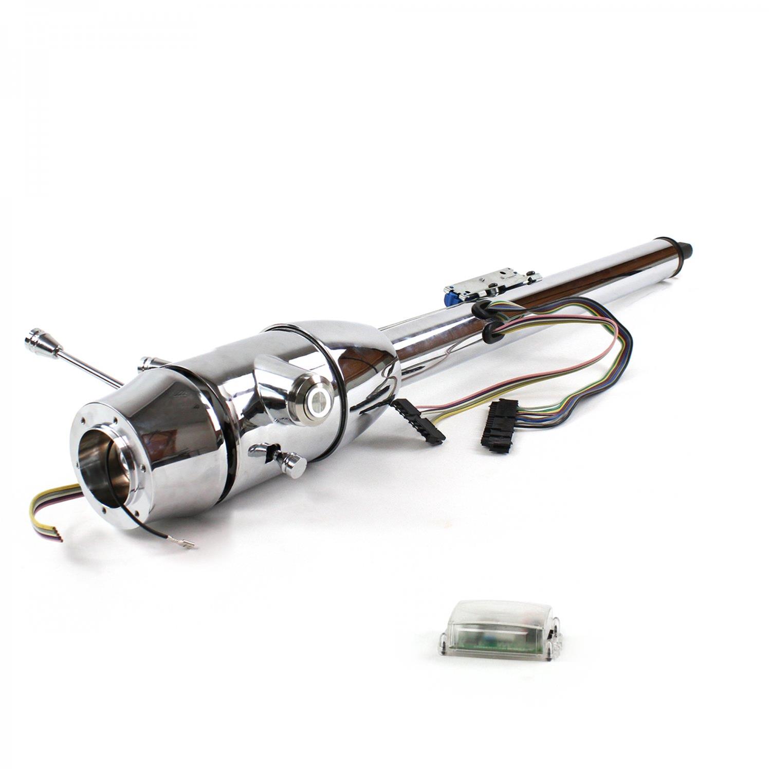 Suspension Pros HEXCC2KXX0X6PWH0 Keyed Tilt Column Chrome - Floor Shift 6 Hole Push Button WH suspension parts