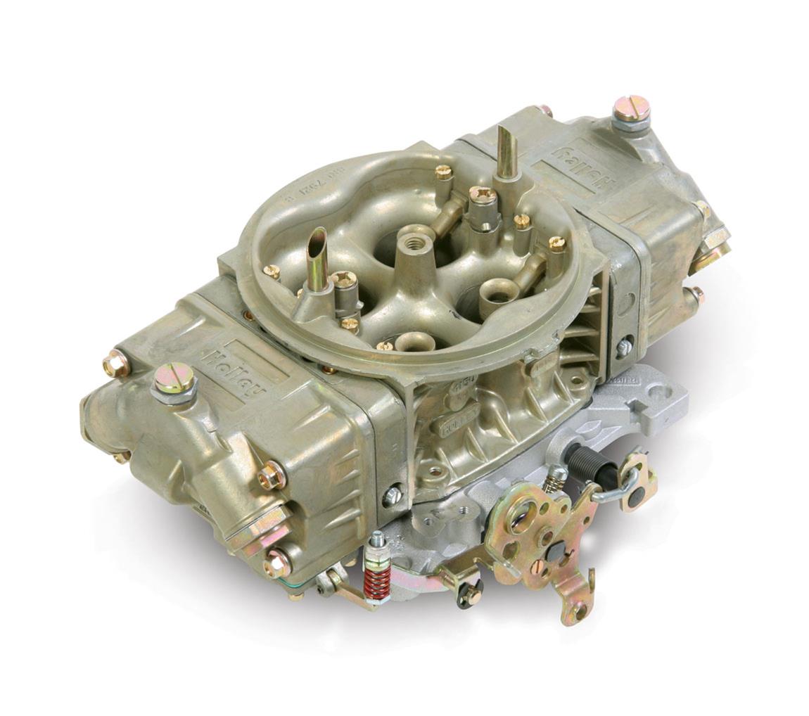 Holley 4150 Classic HP 750 CFM 4-Barrel Carburetor 0-80528-2 Carburetors, Model 4150, HP, cfm, 4-barrel, Square Bore, Mechanical Secondaries, Dual Inlet, Gold Dichromate, Down-leg Booster, Each