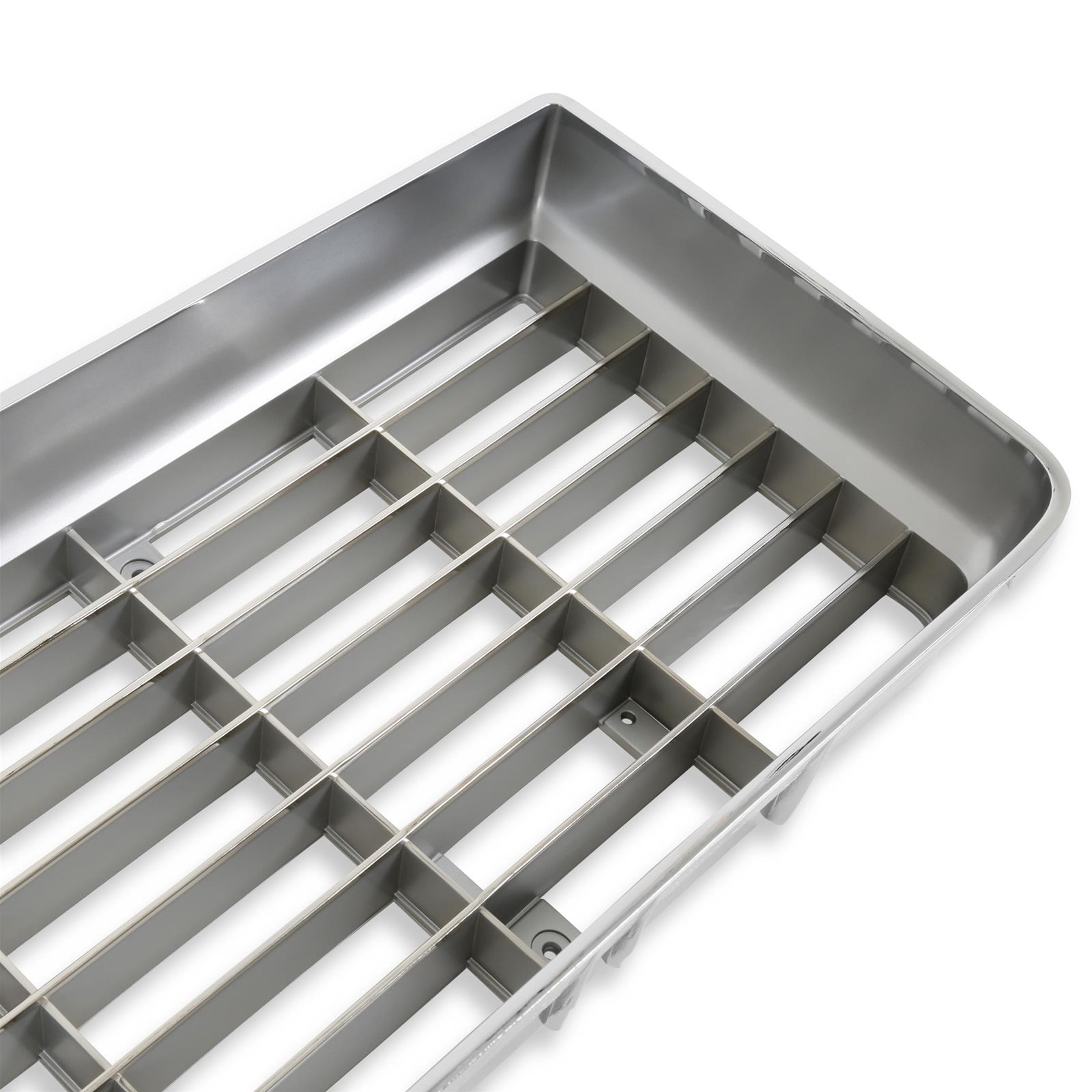 Brothers Trucks Grilles 04-168 Grille, Front Main Grille, Chrome with Gray Insert, Includes Yellow Bowtie, Plastic, Chevy, Each