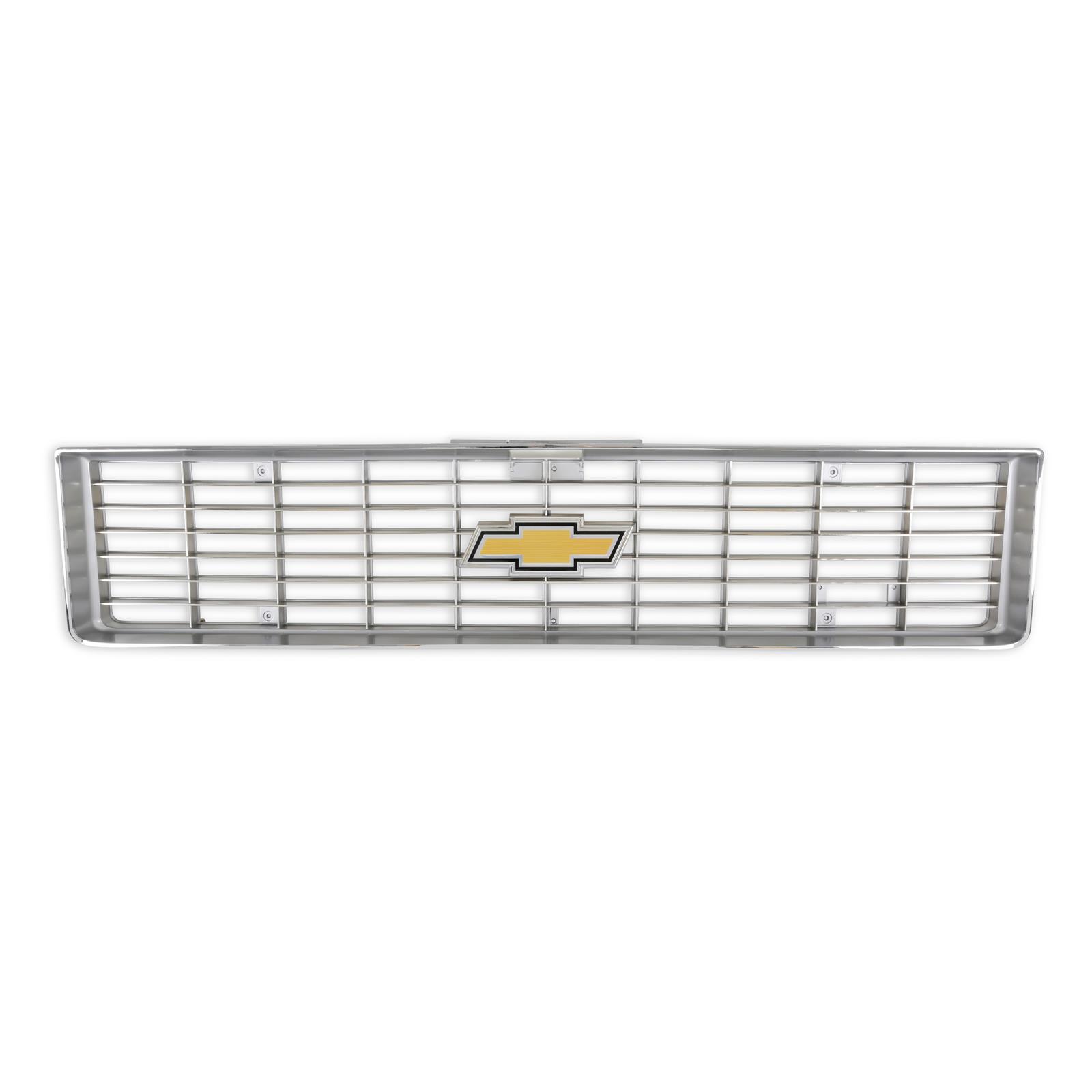 Brothers Trucks Grilles 04-168 Grille, Front Main Grille, Chrome with Gray Insert, Includes Yellow Bowtie, Plastic, Chevy, Each thumbnail 6
