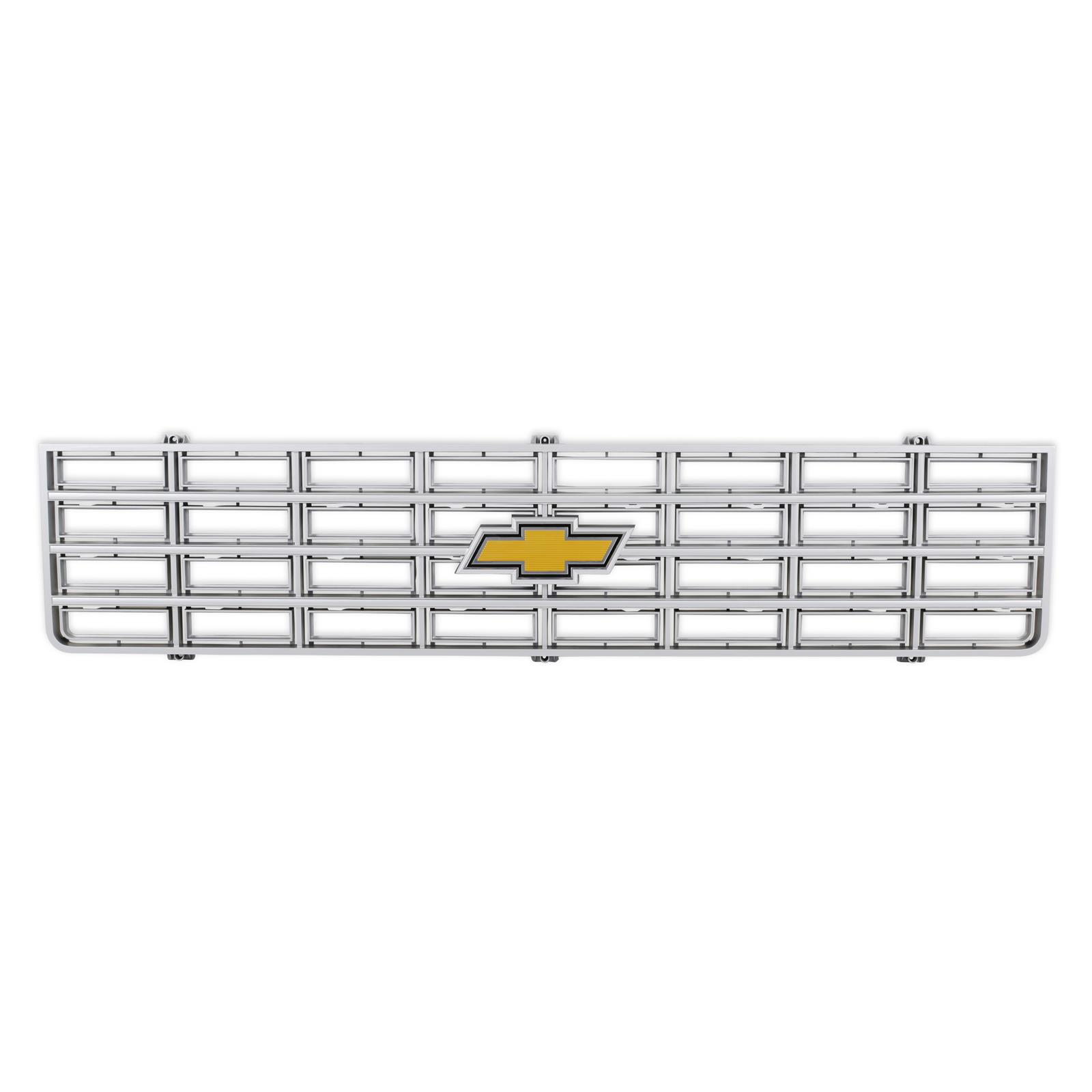 Brothers Trucks Grilles 04-169 Grille, Front Main Grille, Silver, Includes Yellow Bowtie, Plastic, Chevy, Each thumbnail 6