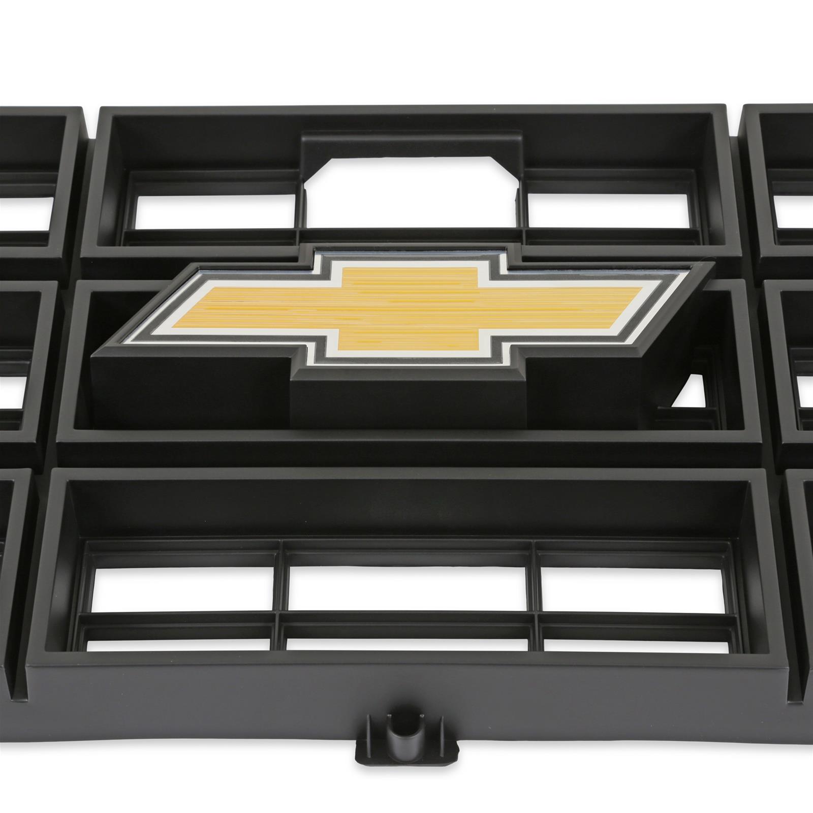 Brothers Trucks Grilles 04-170 Grille, Front Main Grille, Black, Includes Yellow Bowtie, Plastic, Chevy, Each thumbnail 3
