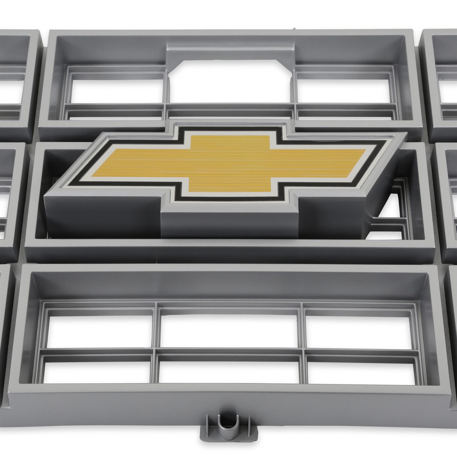 Brothers Trucks Grilles 04-171 Grille, Front Main Grille, Gray, Includes Yellow Bowtie, Plastic, Chevy, Each thumbnail 2