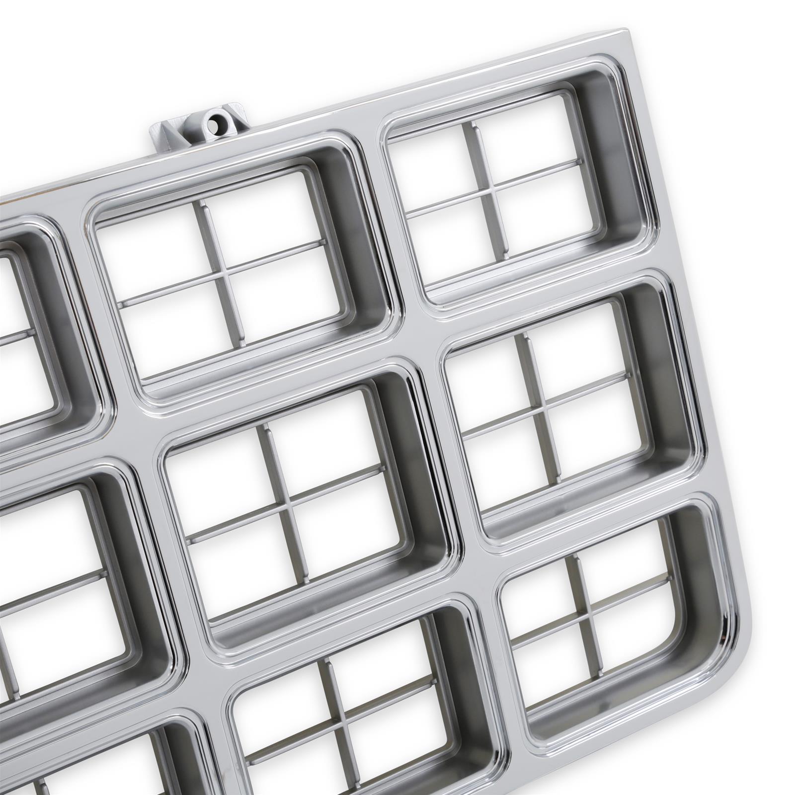 Brothers Trucks Grilles 04-173 Grille, Front Main Grille, Chrome/Gray, Includes Yellow Bowtie, Plastic, Chevy, Each