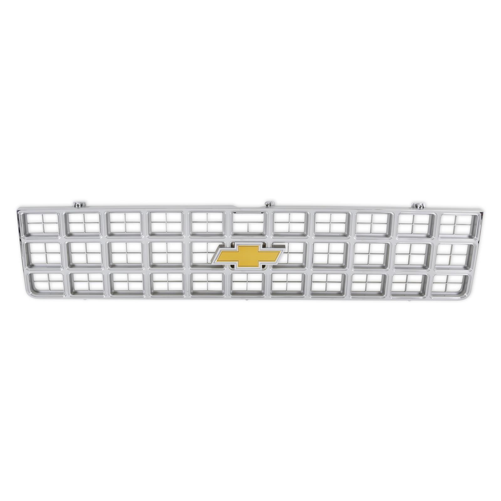 Brothers Trucks Grilles 04-173 Grille, Front Main Grille, Chrome/Gray, Includes Yellow Bowtie, Plastic, Chevy, Each thumbnail 7