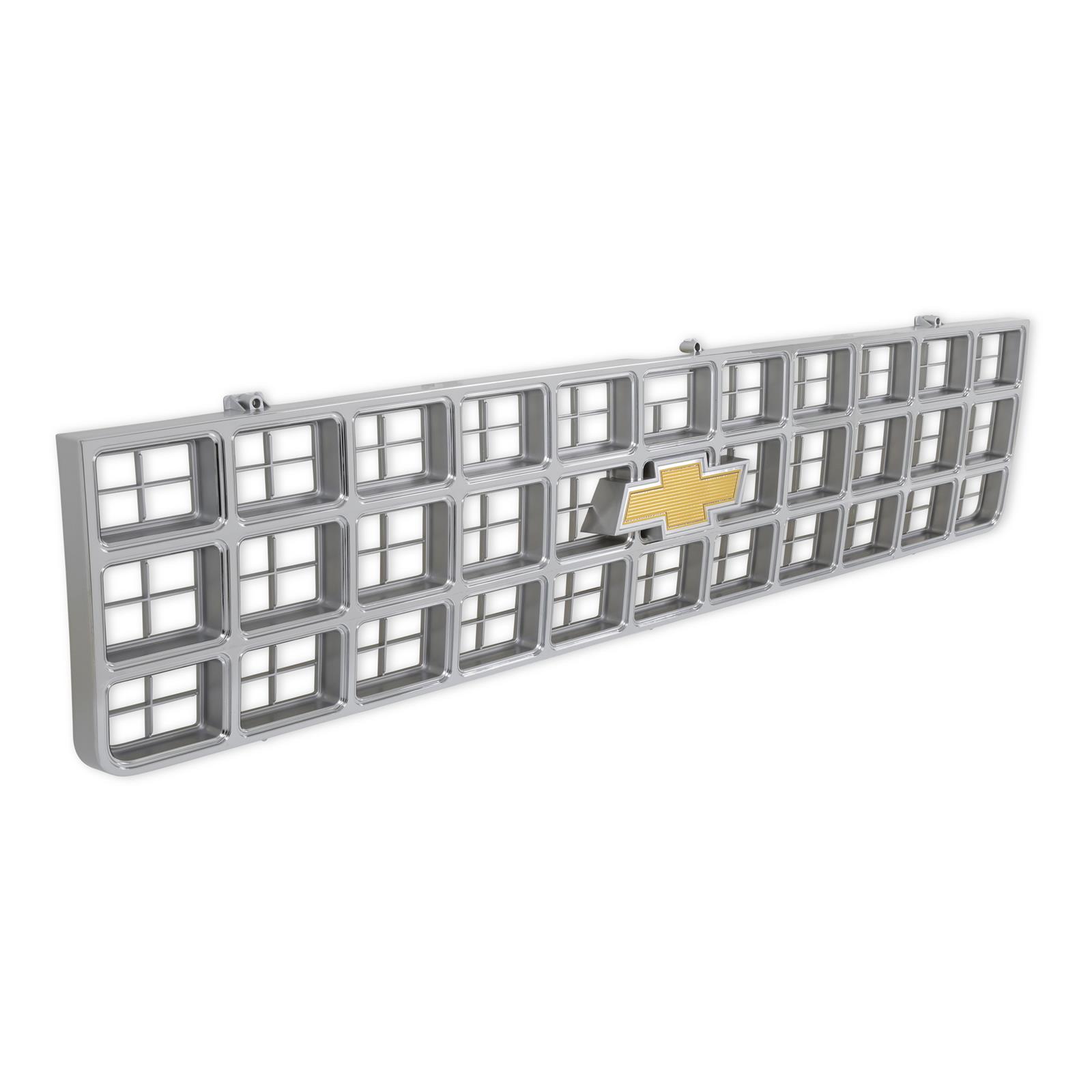 Brothers Trucks Grilles 04-173 Grille, Front Main Grille, Chrome/Gray, Includes Yellow Bowtie, Plastic, Chevy, Each thumbnail 5