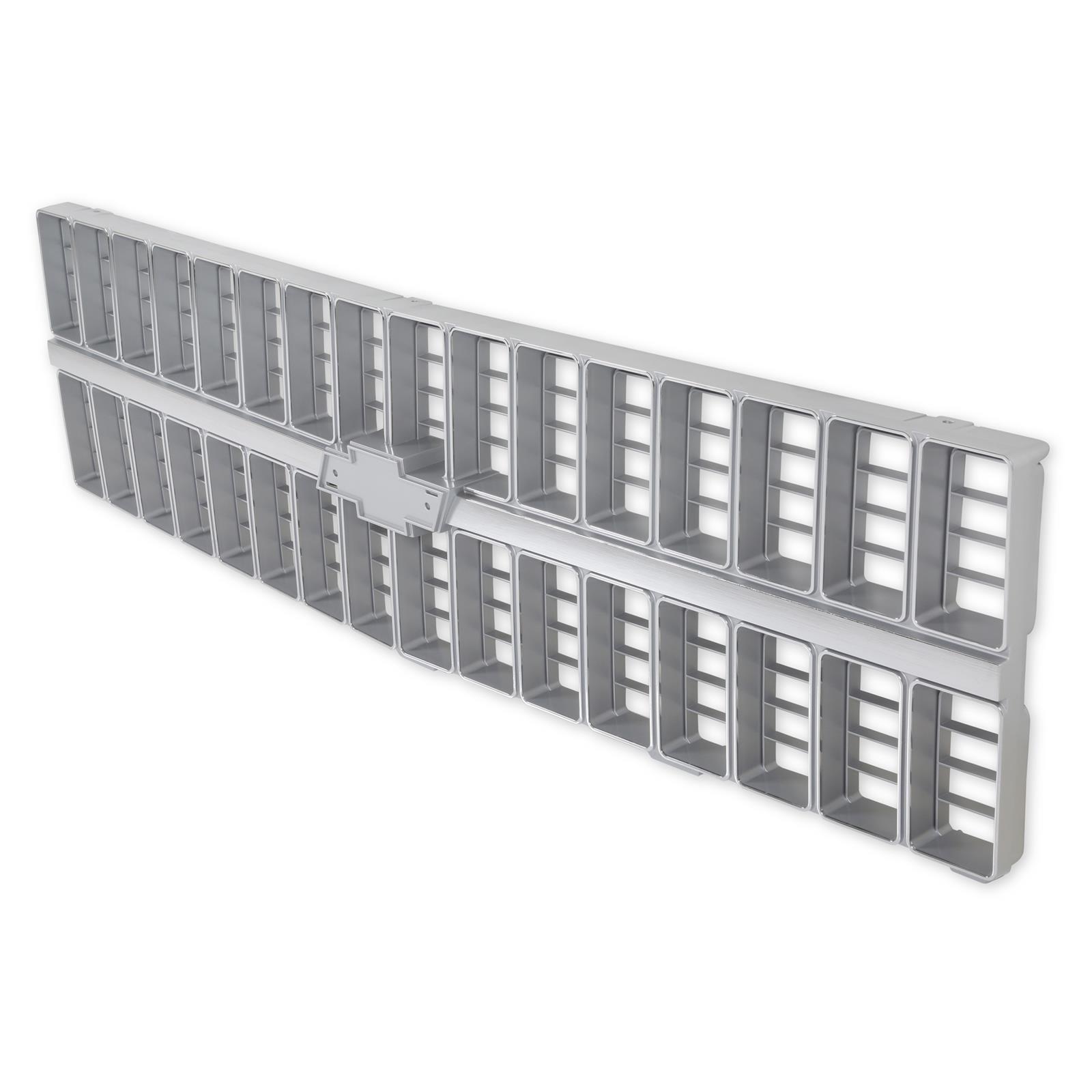 Brothers Trucks Grilles 04-174 Grille, Front Main Grille, Argent Silver/Chrome Includes Mounting Provision for Bowtie, Plastic, Chevy, Each thumbnail 4
