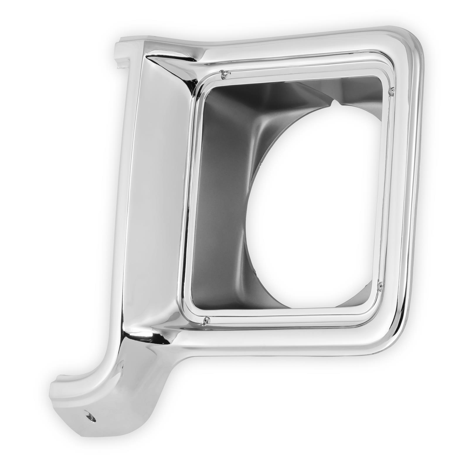 Brothers Trucks Headlight Bezels 04-252 Light Bezel, Headlight, OE Style, Left, Plastic, Chrome with Argent Trim, Chevy, GMC, Each