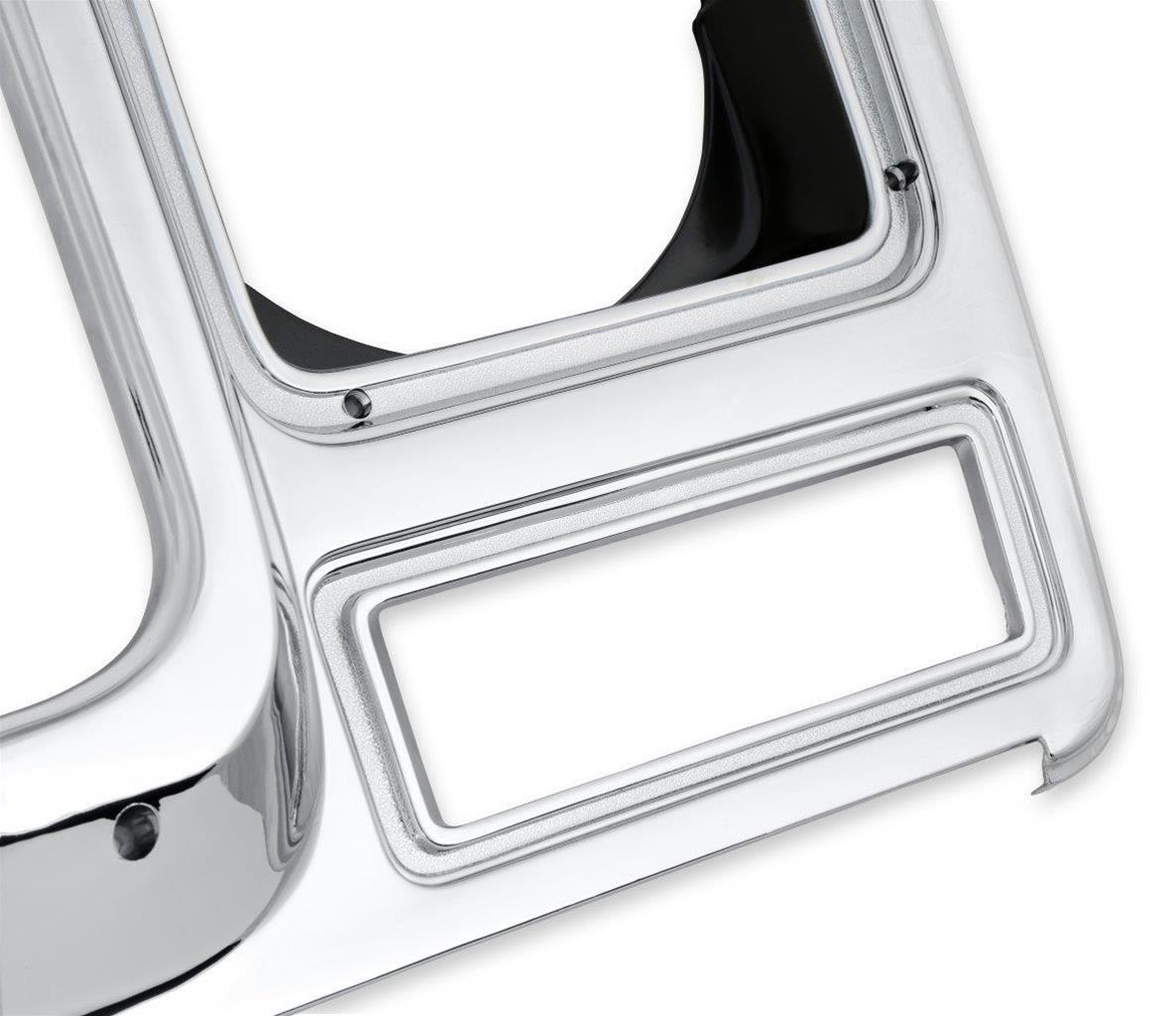 Brothers Trucks Headlight Bezels 04-322 Door, Driver Side, Models with Round Headlights, Plastic, Chrome with Dark Gray Insert, Chevy, GMC, Each thumbnail 2