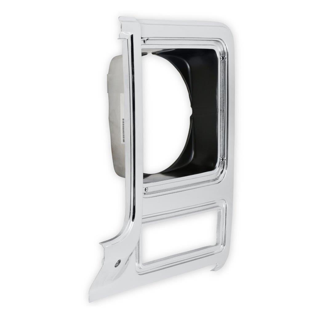 Brothers Trucks Headlight Bezels 04-322 Door, Driver Side, Models with Round Headlights, Plastic, Chrome with Dark Gray Insert, Chevy, GMC, Each thumbnail 6