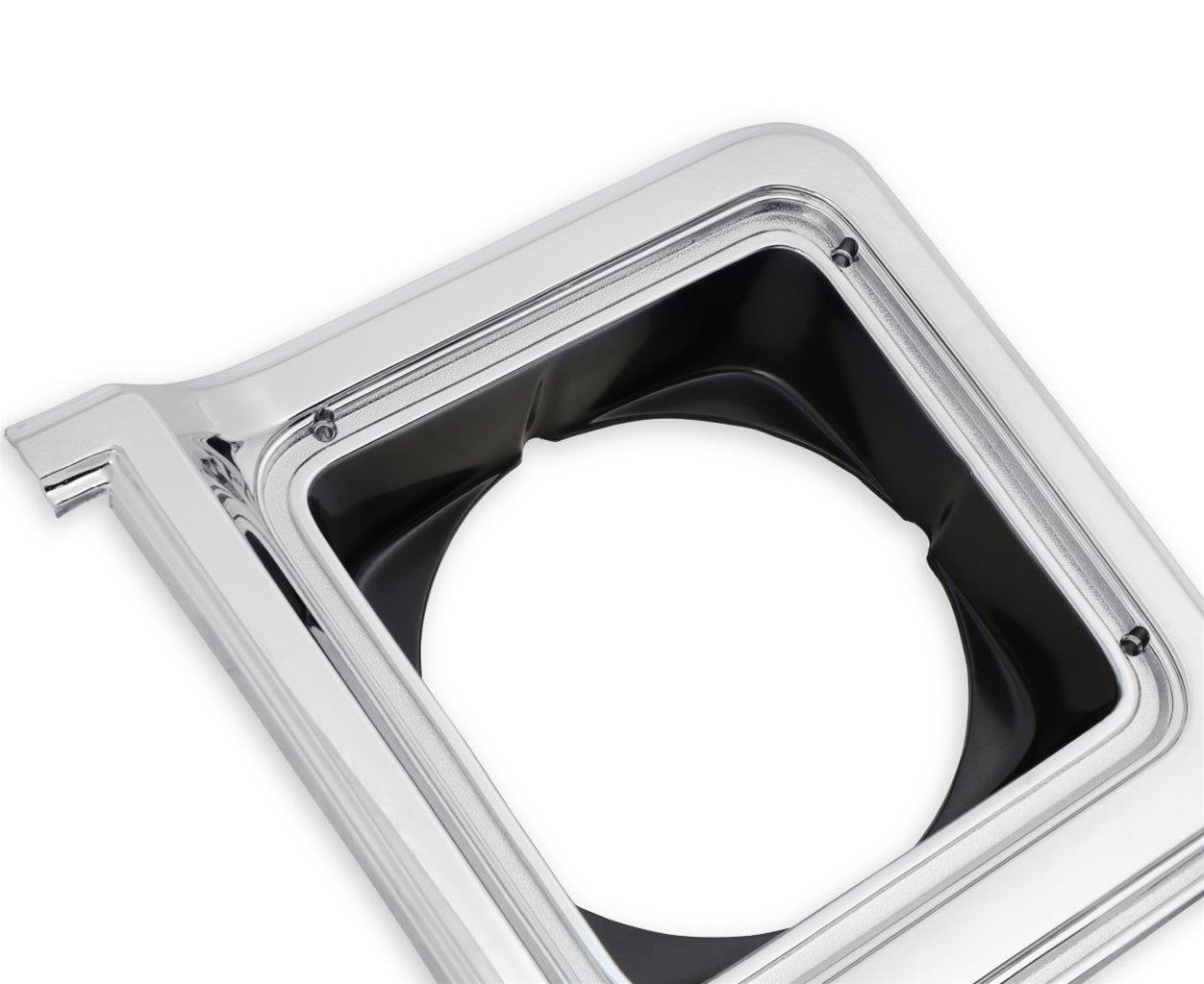 Brothers Trucks Headlight Bezels 04-322 Door, Driver Side, Models with Round Headlights, Plastic, Chrome with Dark Gray Insert, Chevy, GMC, Each