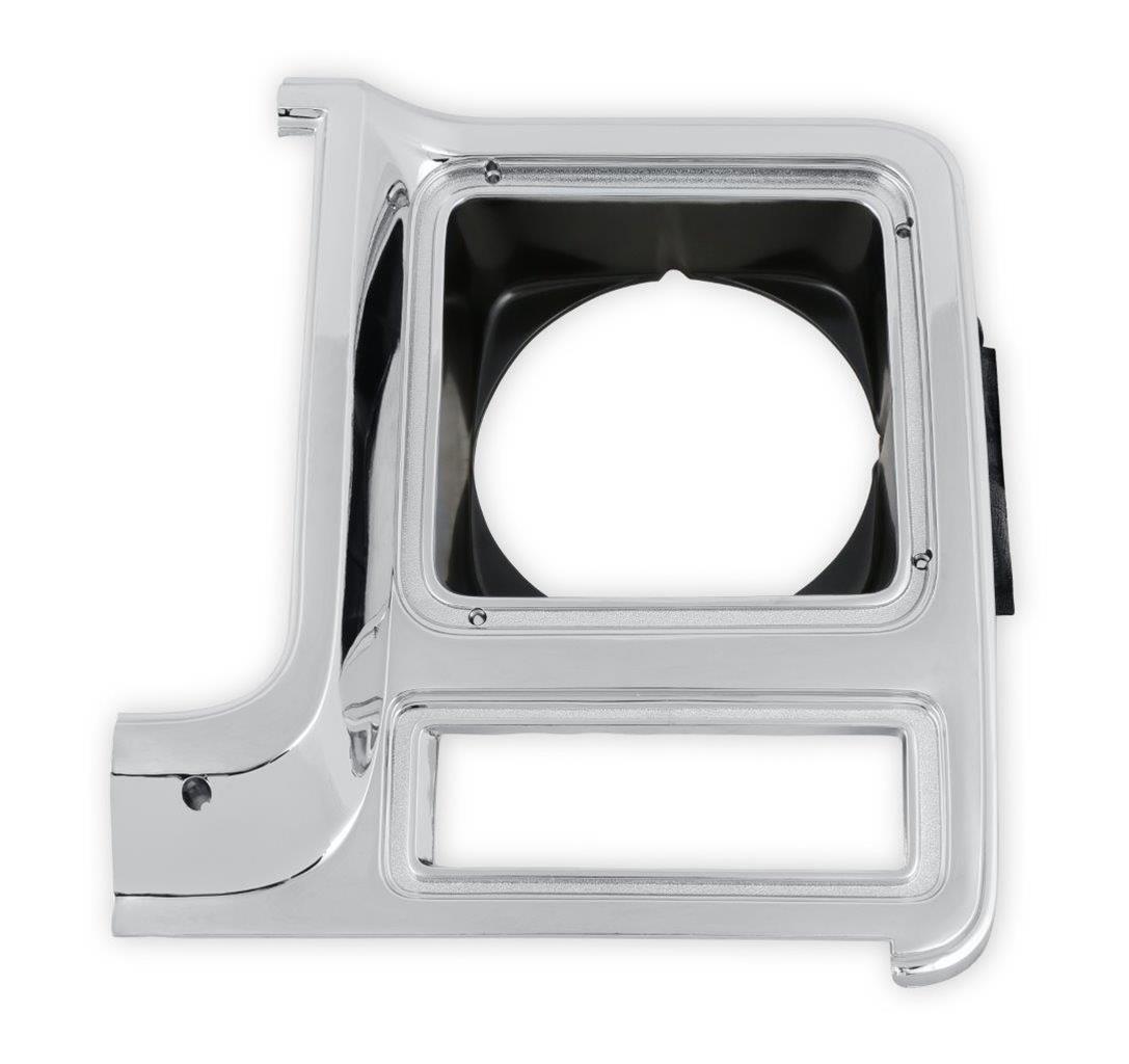 Brothers Trucks Headlight Bezels 04-322 Door, Driver Side, Models with Round Headlights, Plastic, Chrome with Dark Gray Insert, Chevy, GMC, Each thumbnail 4