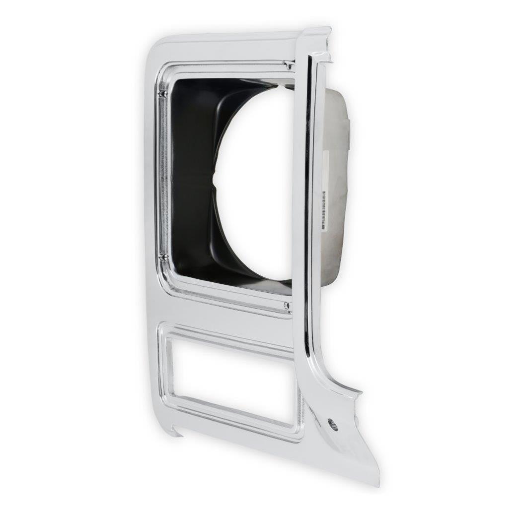 Brothers Trucks Headlight Bezels 04-323 Door, Passenger Side, Models with Round Headlights, Plastic, Chrome with Dark Gray Insert, Chevy, GMC, Each thumbnail 6