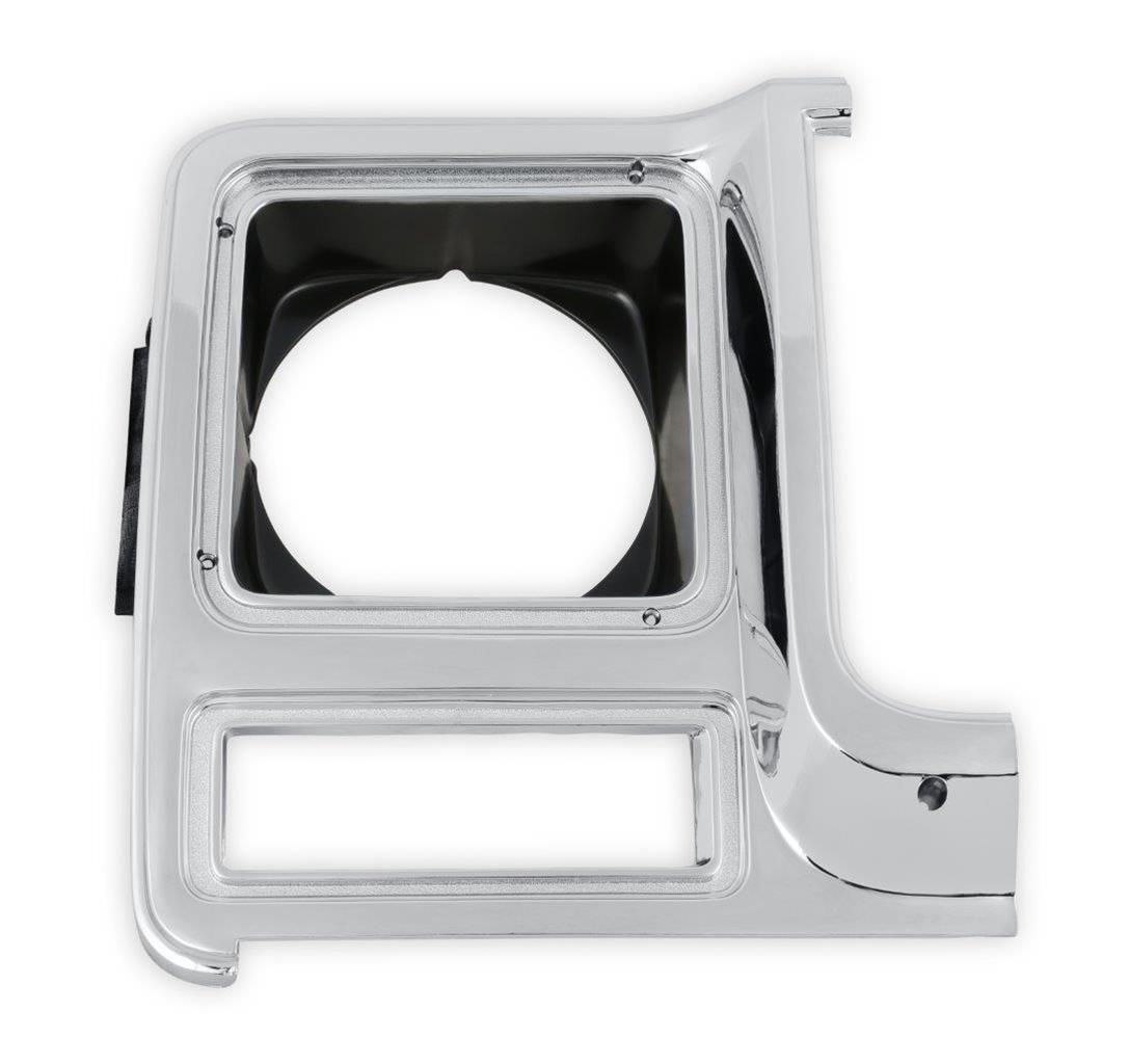 Brothers Trucks Headlight Bezels 04-323 Door, Passenger Side, Models with Round Headlights, Plastic, Chrome with Dark Gray Insert, Chevy, GMC, Each thumbnail 4