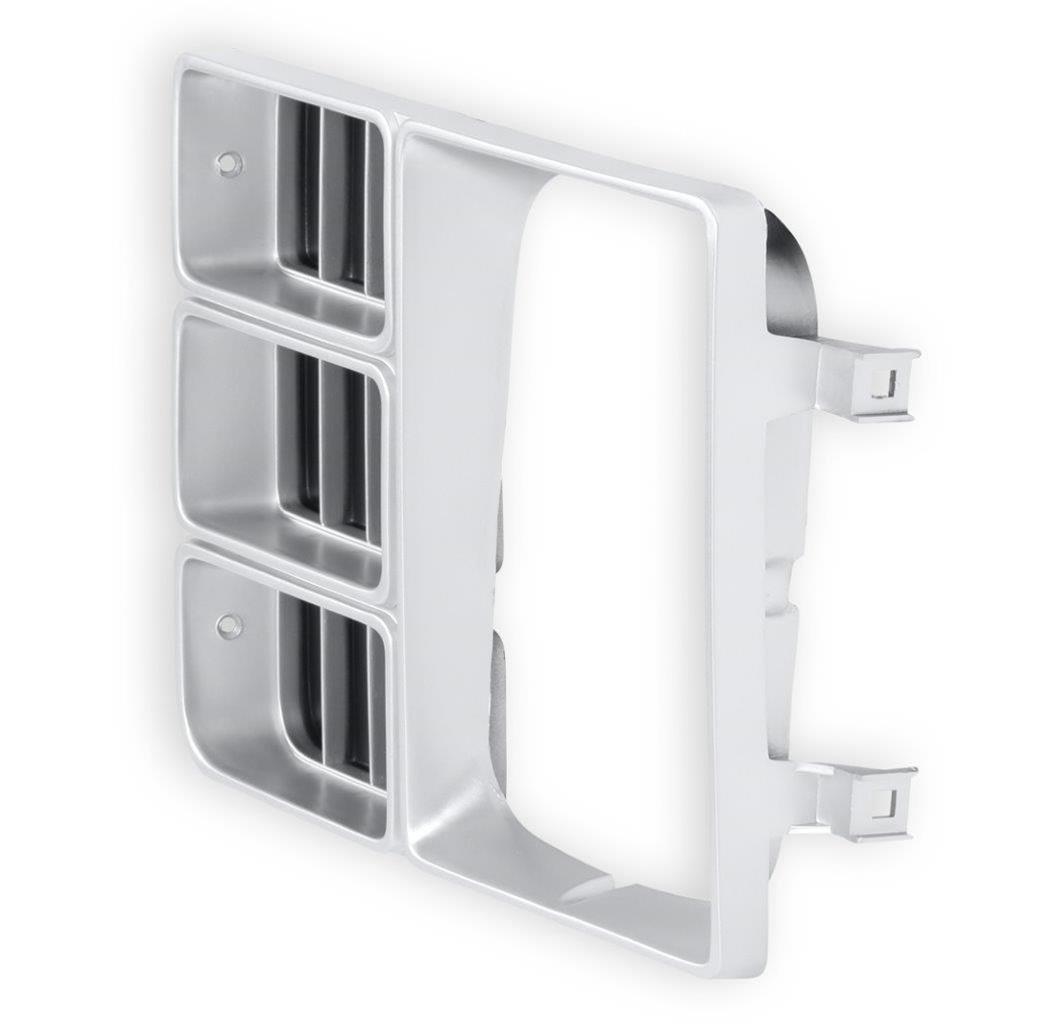 Brothers Trucks Headlight Bezels 04-327 Door, Driver Side, Models with Single Headlights, Plastic, Argent/Black, Chevy, GMC, Each thumbnail 2
