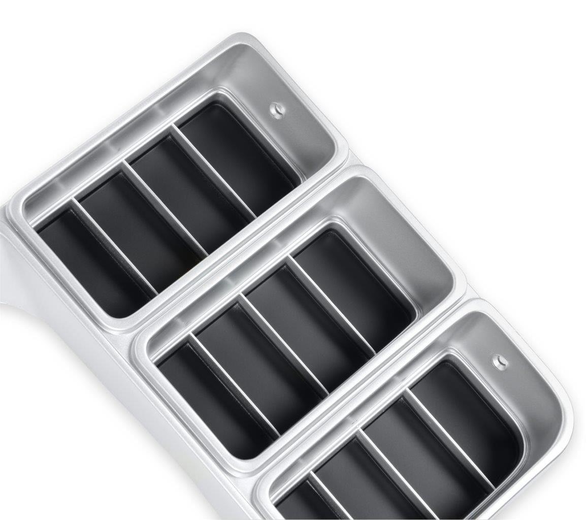 Brothers Trucks Headlight Bezels 04-328 Door, Passenger Side, Models with Single Headlights, Plastic, Argent/Black, Chevy, GMC, Each