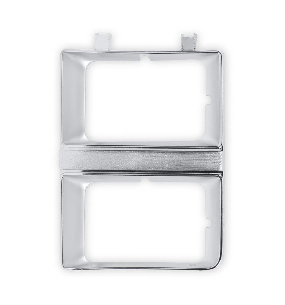 Brothers Trucks Headlight Bezels 04-329 Door, Driver Side, Models with Quad Headlights, Plastic, Argent/Chrome, Chevy, GMC, Each thumbnail 5