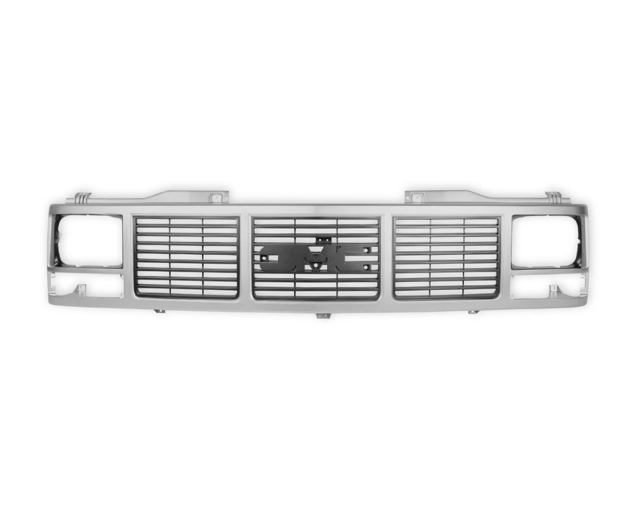 Brothers Trucks Grilles 04-367 Grille, GMC, Stock Style, Silver with Gray Interior, Single Headlights, Each