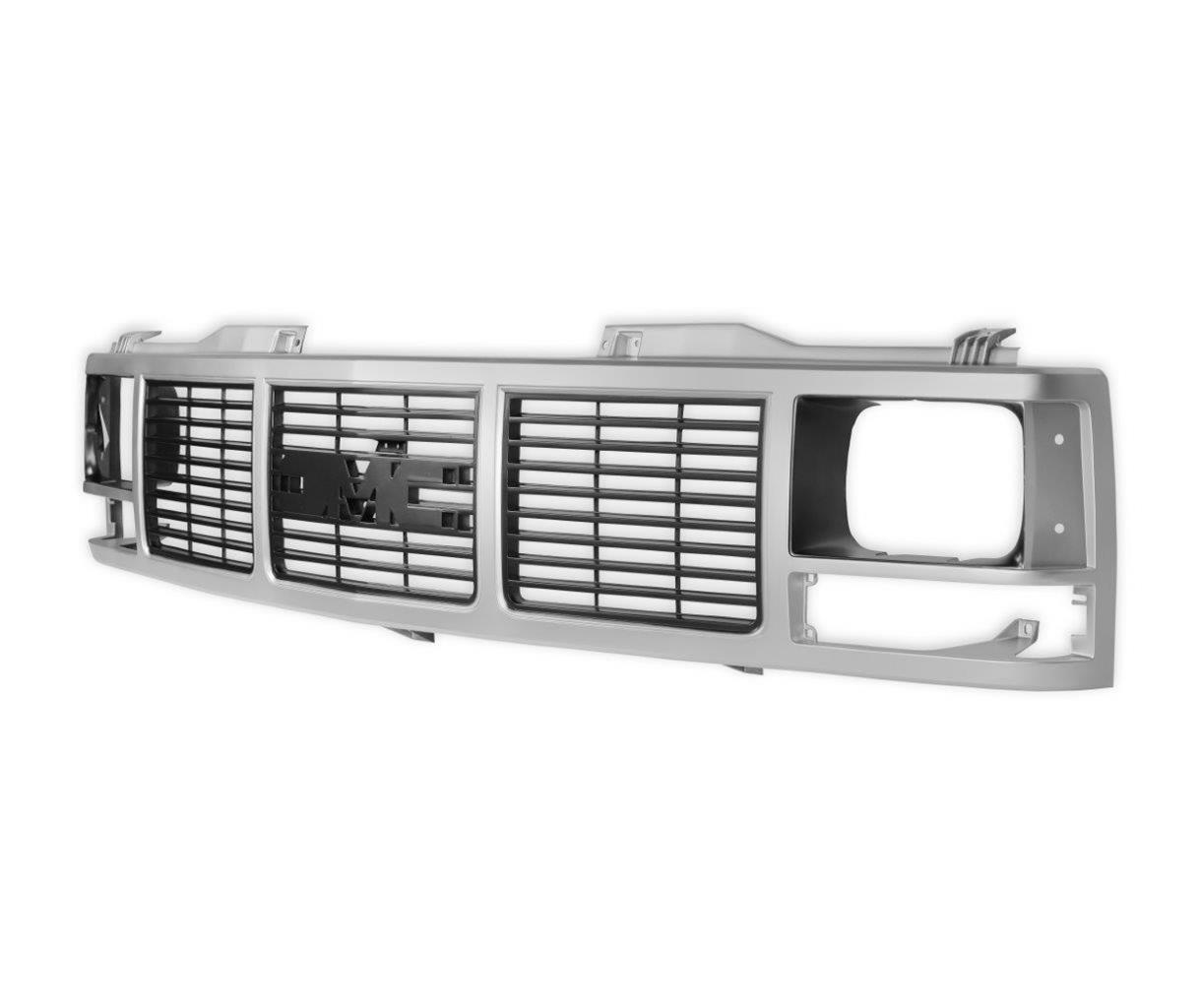 Brothers Trucks Grilles 04-367 Grille, GMC, Stock Style, Silver with Gray Interior, Single Headlights, Each thumbnail 6