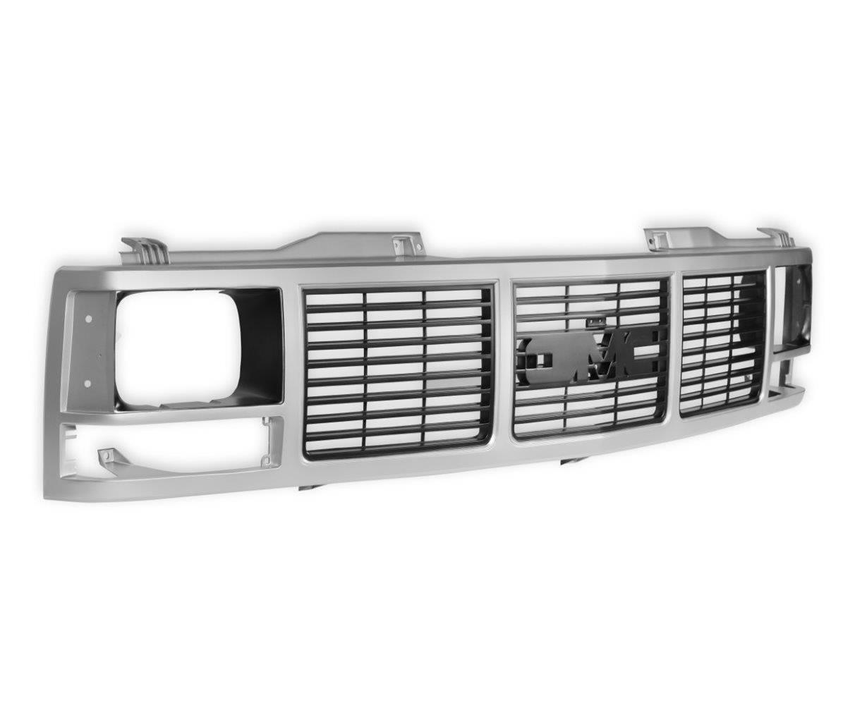 Brothers Trucks Grilles 04-367 Grille, GMC, Stock Style, Silver with Gray Interior, Single Headlights, Each thumbnail 7