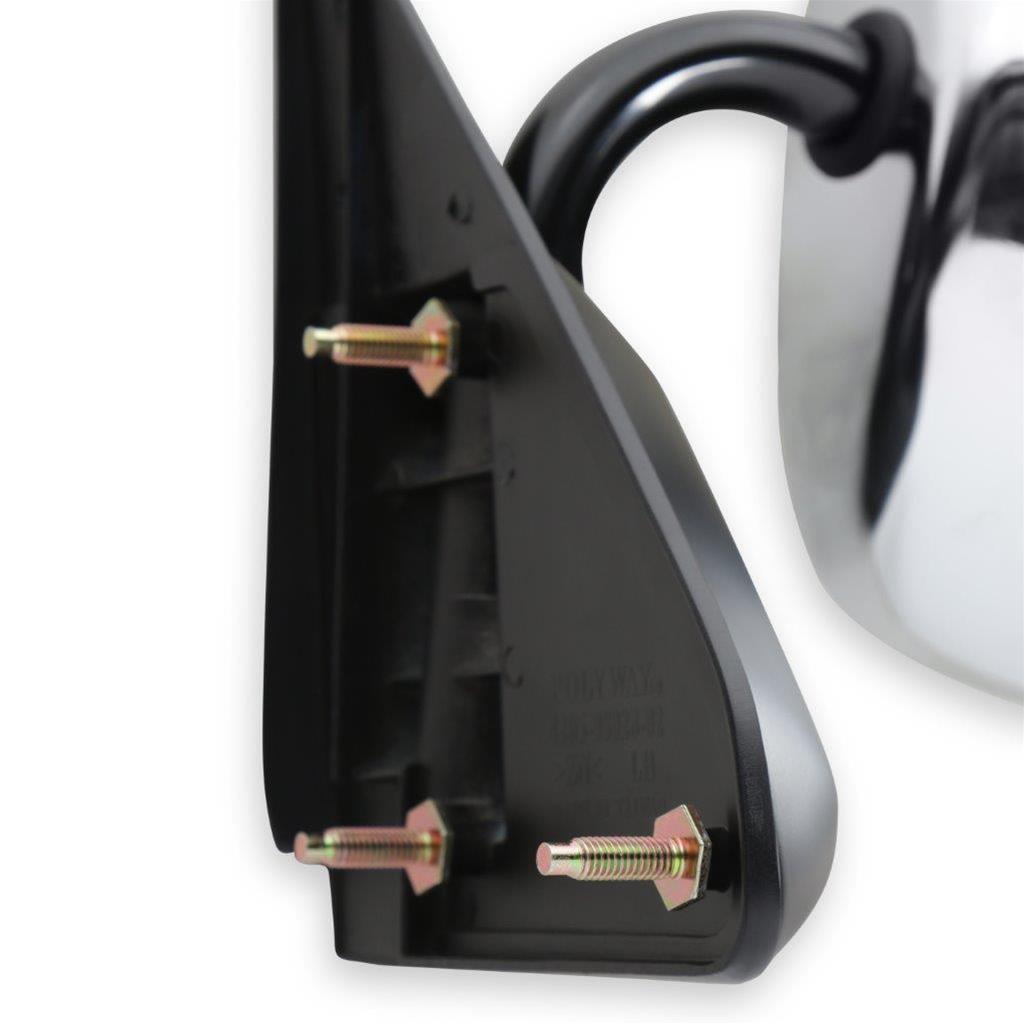 Brothers Trucks GMT400 Below Eyeline Mirrors 04-383 Side Mirror, OE Replacement, Left, Driver Side, Manual, Chrome, Chevrolet, GMC, Each