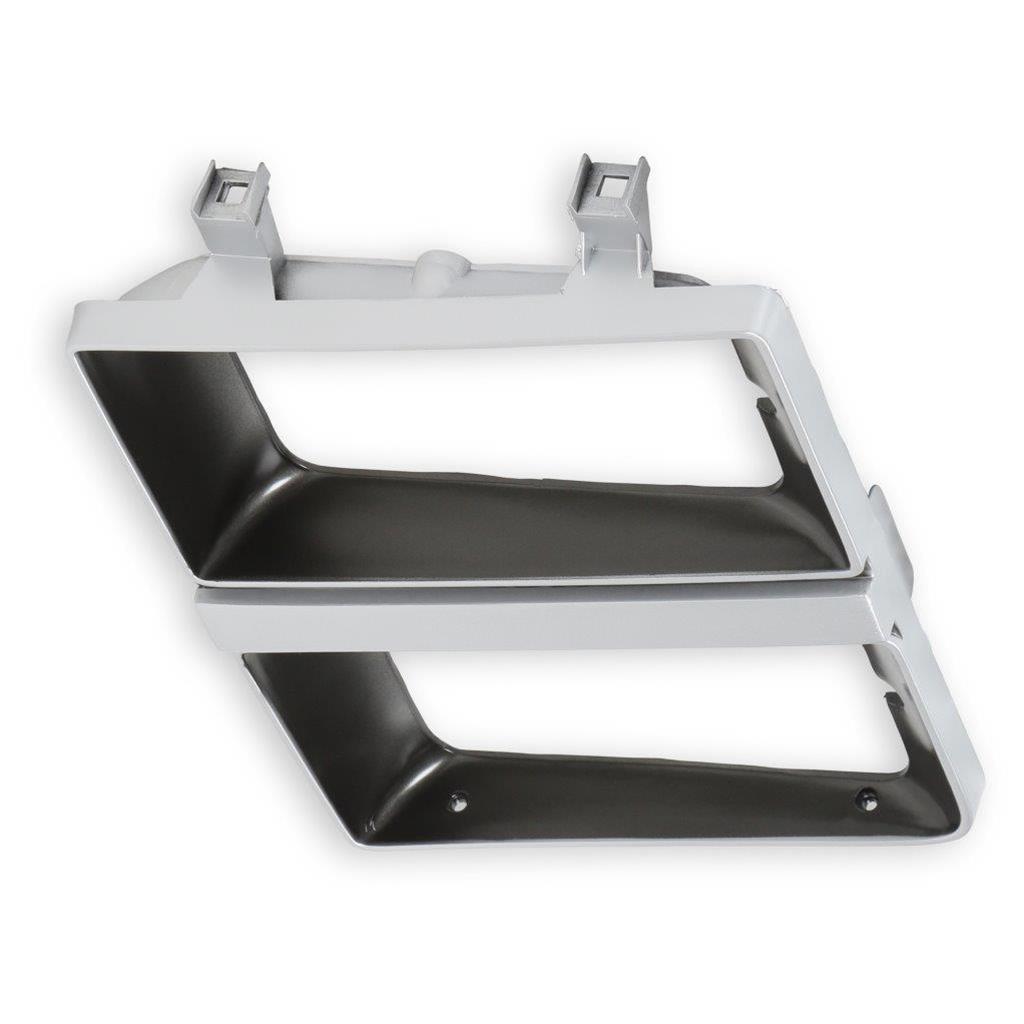 Brothers Trucks Headlight Bezels 04-472 Door, Driver Side, Models with Quad Headlights, Plastic, Dark Gray/Silver, Chevy, GMC, Each thumbnail 2