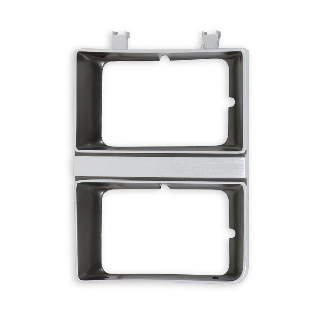 Brothers Trucks Headlight Bezels 04-472 Door, Driver Side, Models with Quad Headlights, Plastic, Dark Gray/Silver, Chevy, GMC, Each thumbnail 5