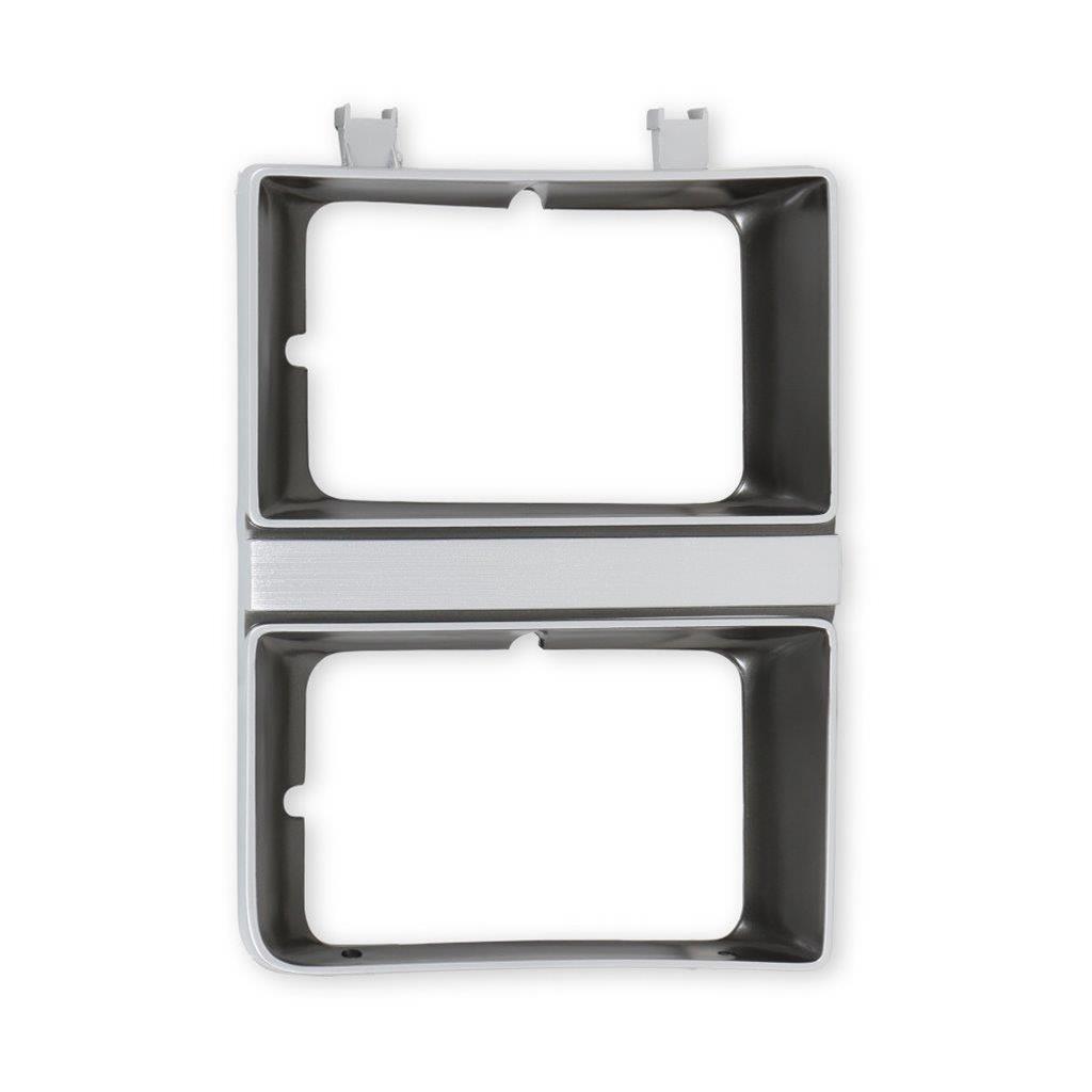 Brothers Trucks Headlight Bezels 04-473 Door, Passenger Side, Models with Quad Headlights, Plastic, Dark Gray/Silver, Chevy, GMC, Each thumbnail 4