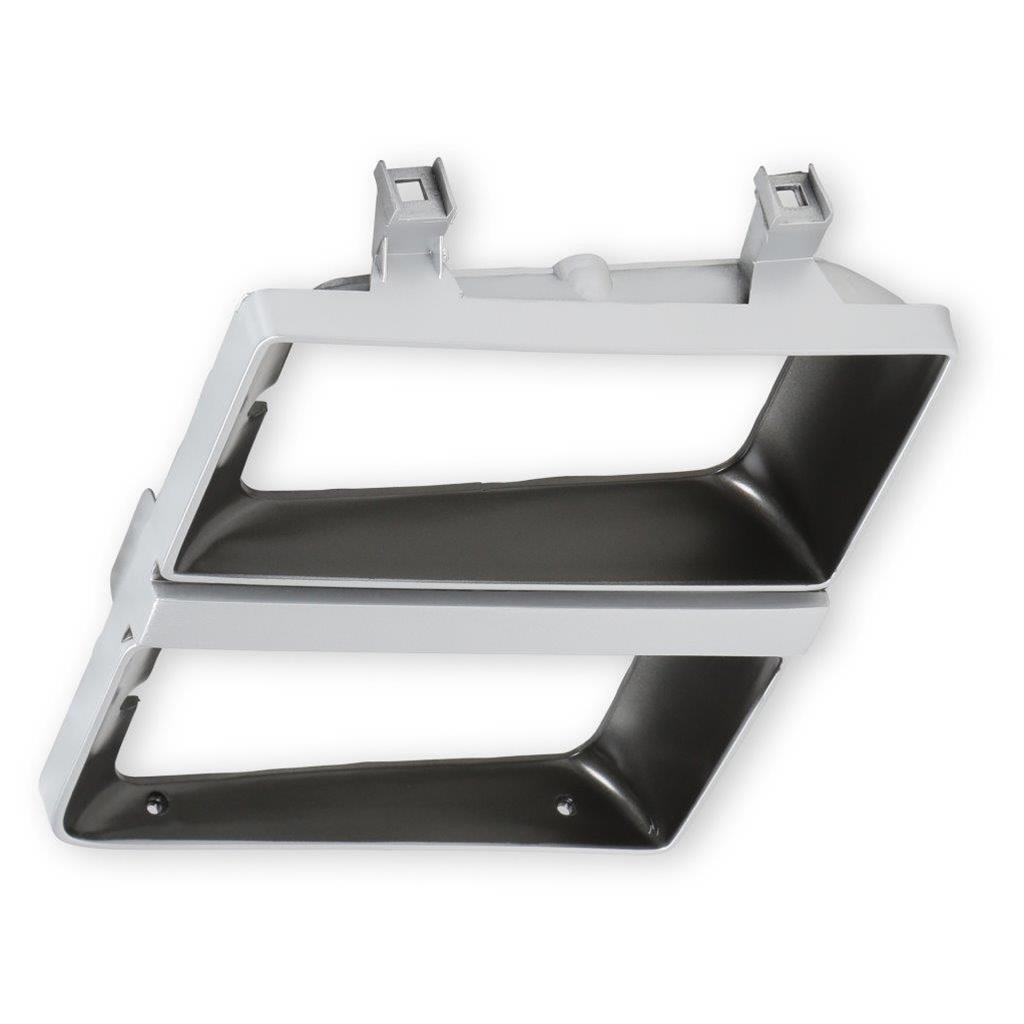Brothers Trucks Headlight Bezels 04-473 Door, Passenger Side, Models with Quad Headlights, Plastic, Dark Gray/Silver, Chevy, GMC, Each thumbnail 2