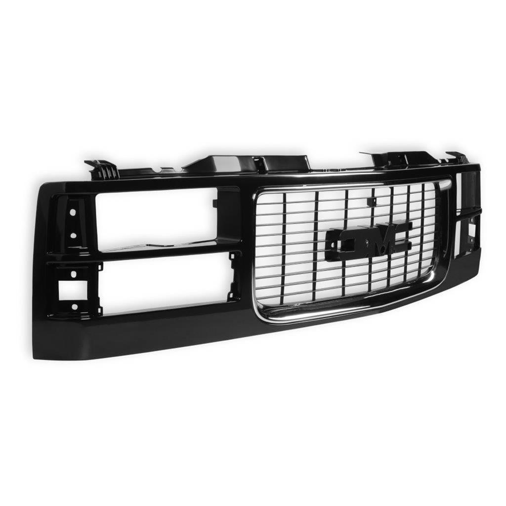 Brothers Trucks Grilles 04-476 Grille, GMC, Stock Style, Black with Chome, Dual Headlights, Each thumbnail 3