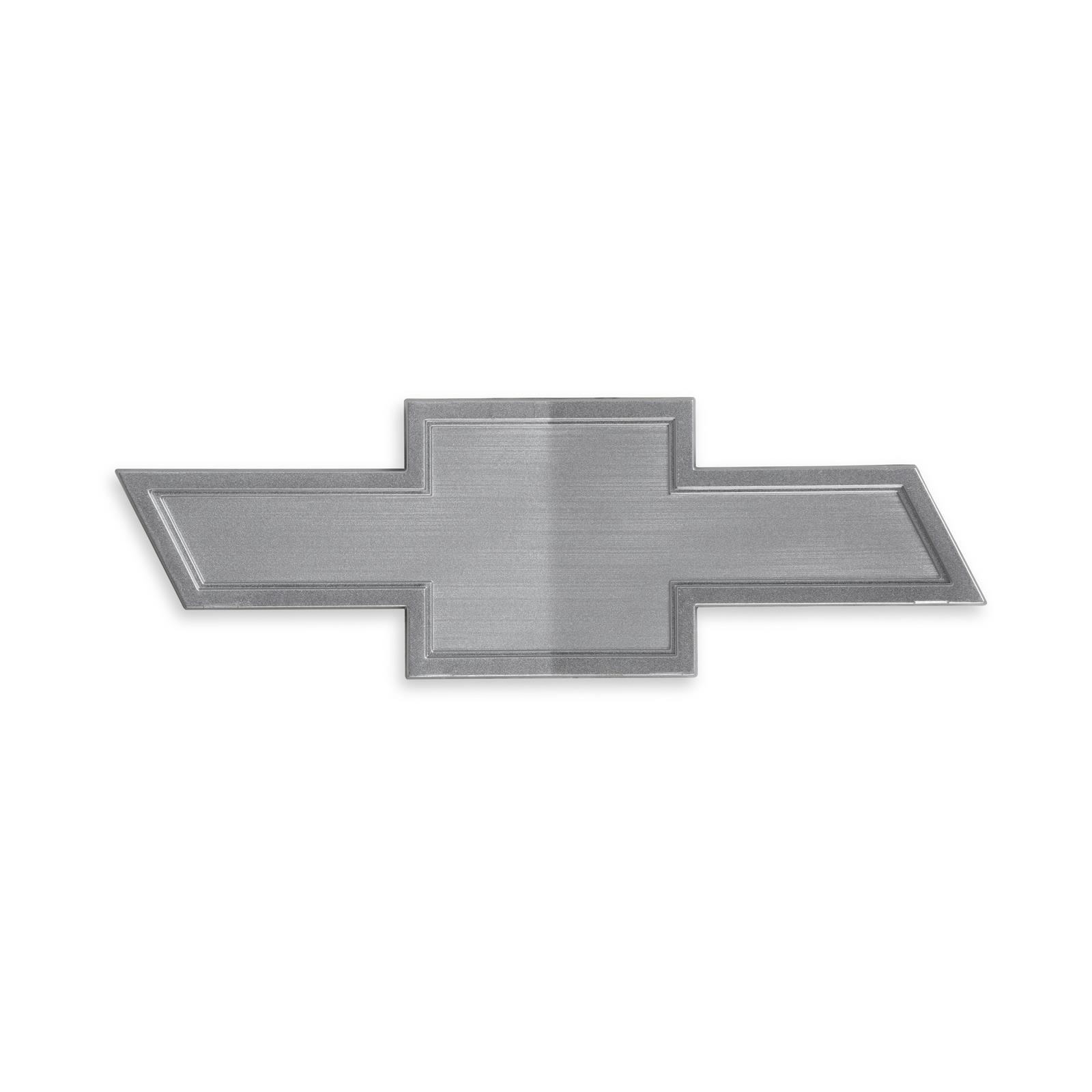 Brothers Trucks Emblems 04-529 Emblem, Bowtie, Silver/Black, Grille Mount, Zinc, Adhesive Attachment, Chevy, Models with 2 Headlights Only, Each