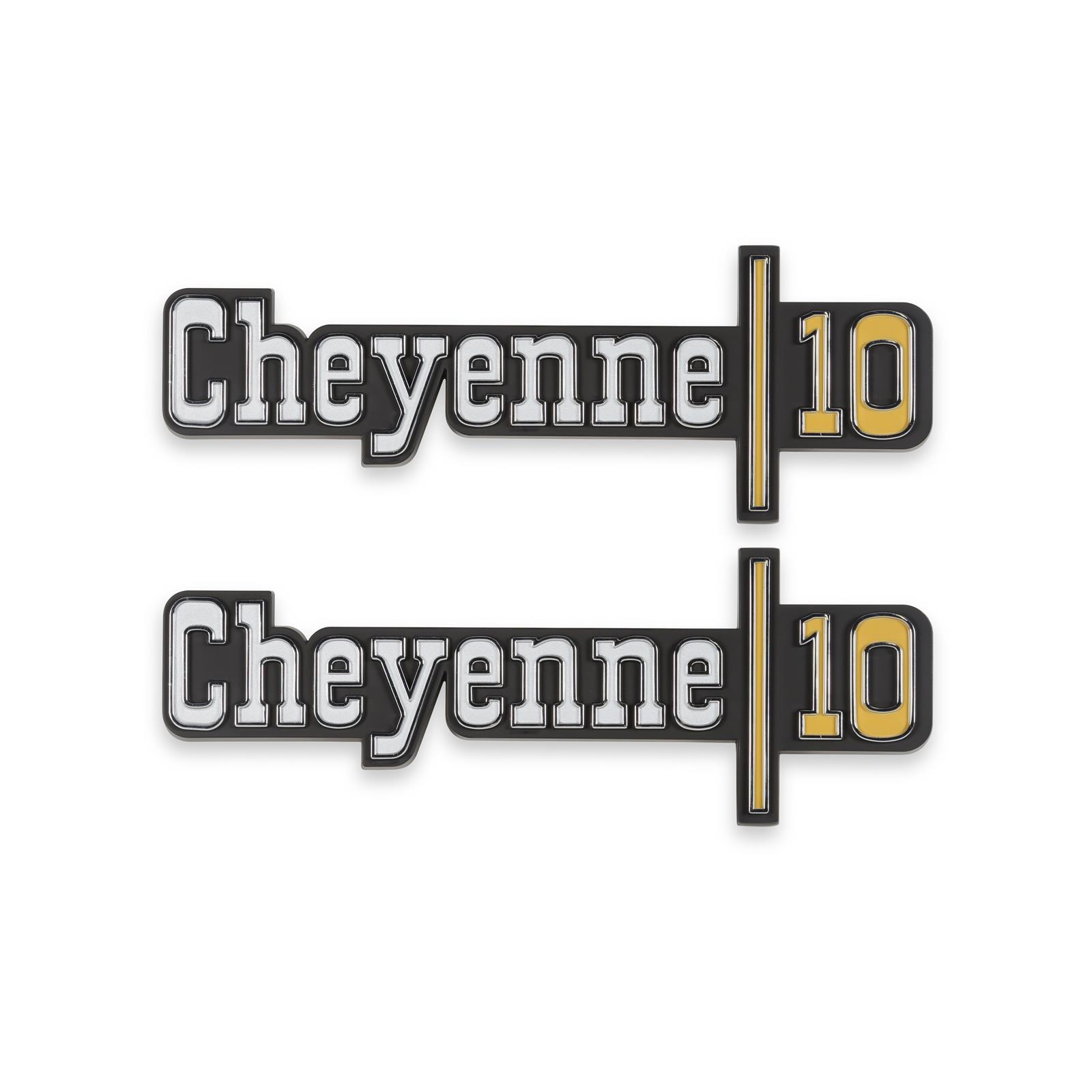 Brothers Trucks Emblems 04-537 Emblem, 1973-1974 C/K Cheyenne10 Fndr Emblm Pair