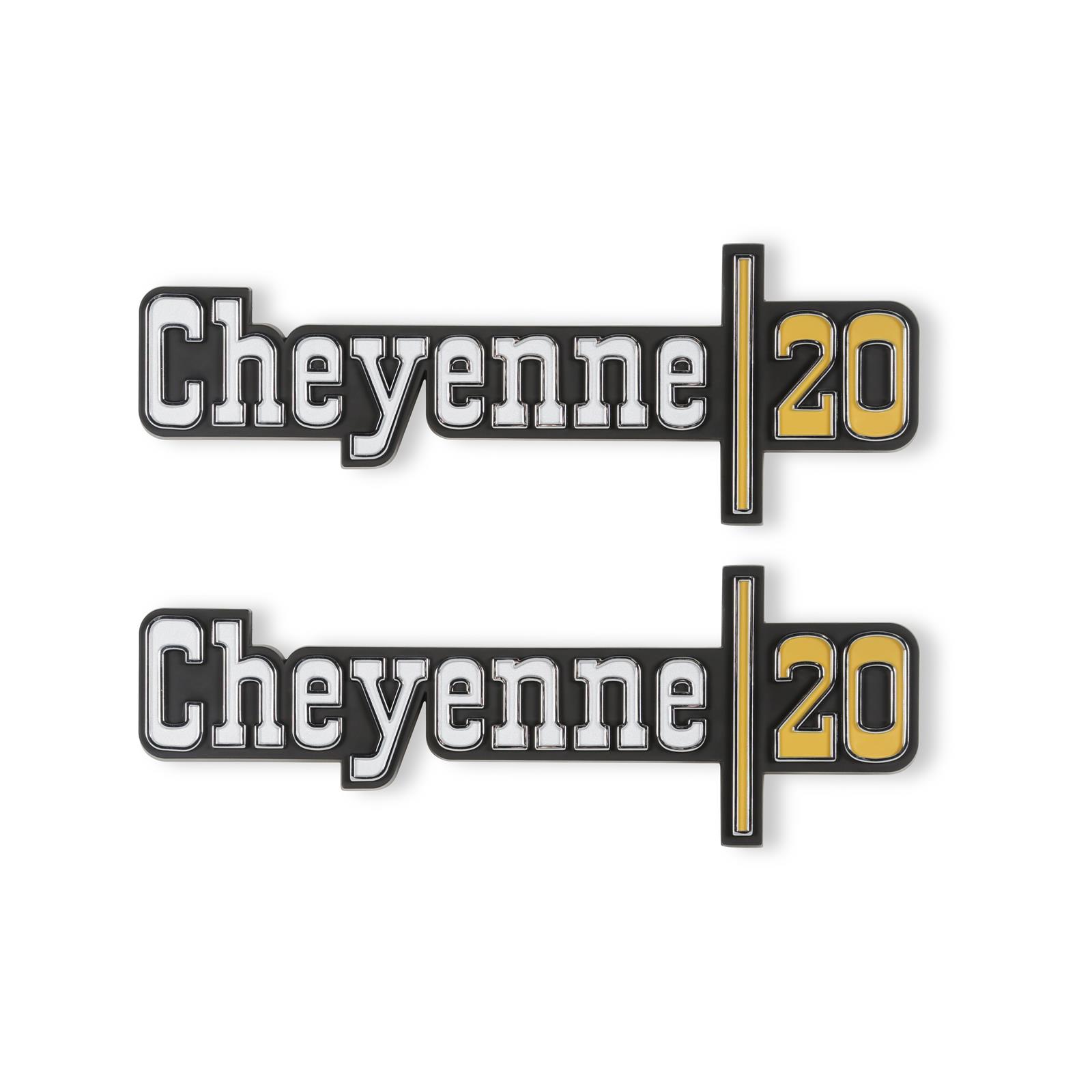 Brothers Trucks Emblems 04-538 Emblem, 1973-1974 C/K Cheyenne20 Fndr Emblm Pair