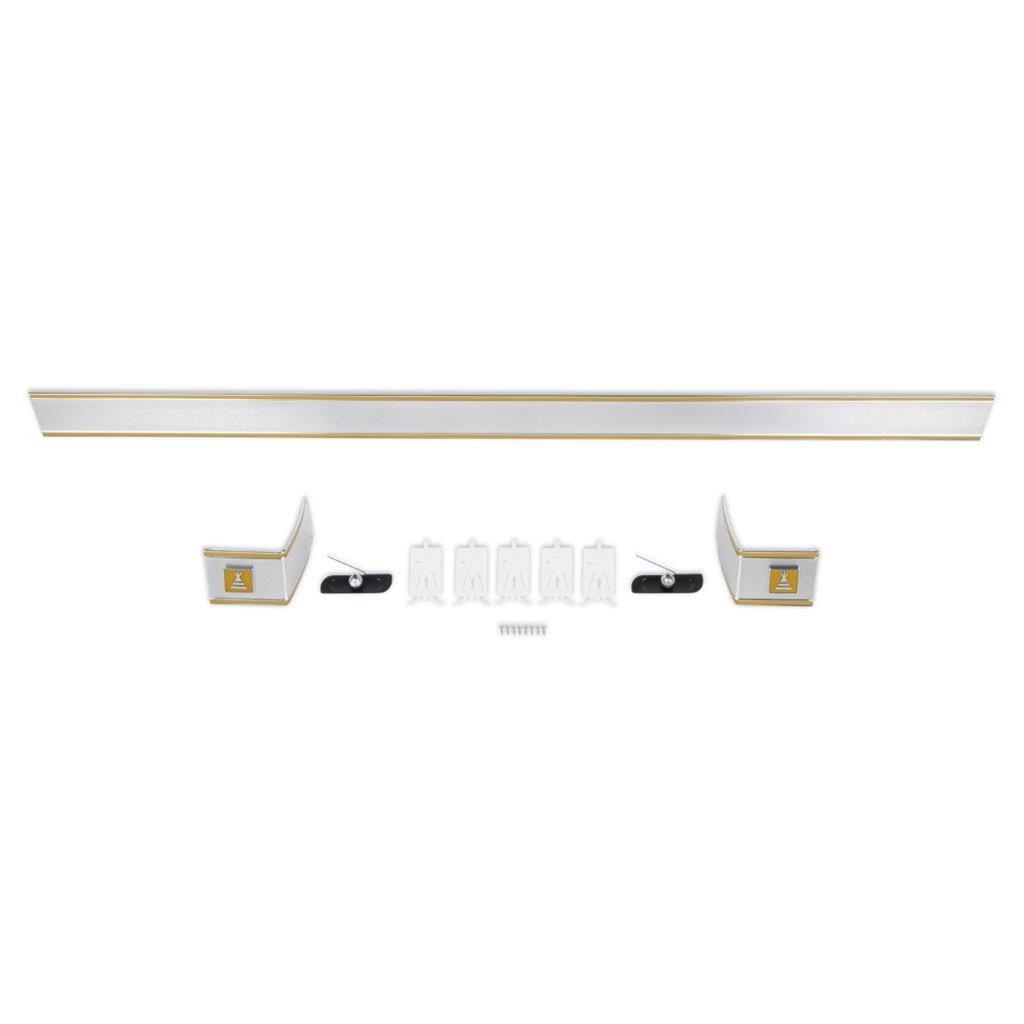 Brothers Trucks Moldings 04-559 Body Moldings, Aluminum, Silver/Yellow, Clips, Chevy, GMC, Set of 3 thumbnail 3
