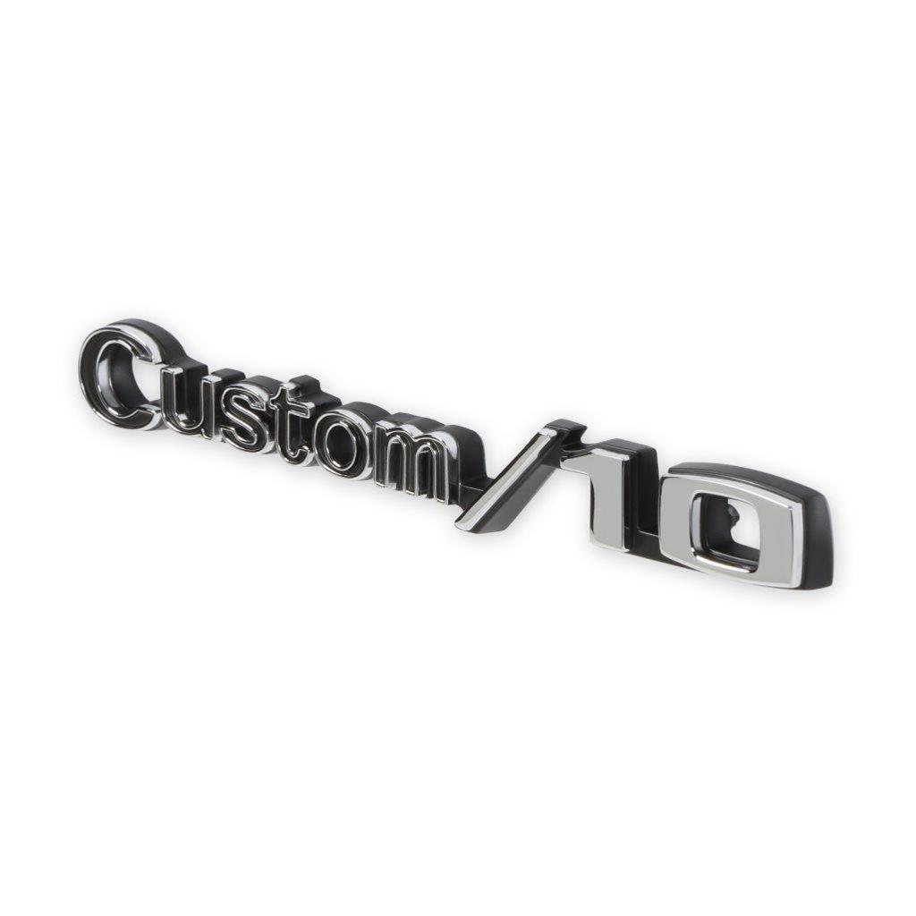 Brothers Trucks Emblems 04-585 Emblems, Fender, Chrome, Custom 10 Logo, Chevy, Pair thumbnail 4