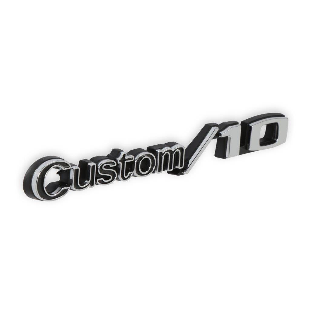 Brothers Trucks Emblems 04-585 Emblems, Fender, Chrome, Custom 10 Logo, Chevy, Pair thumbnail 3