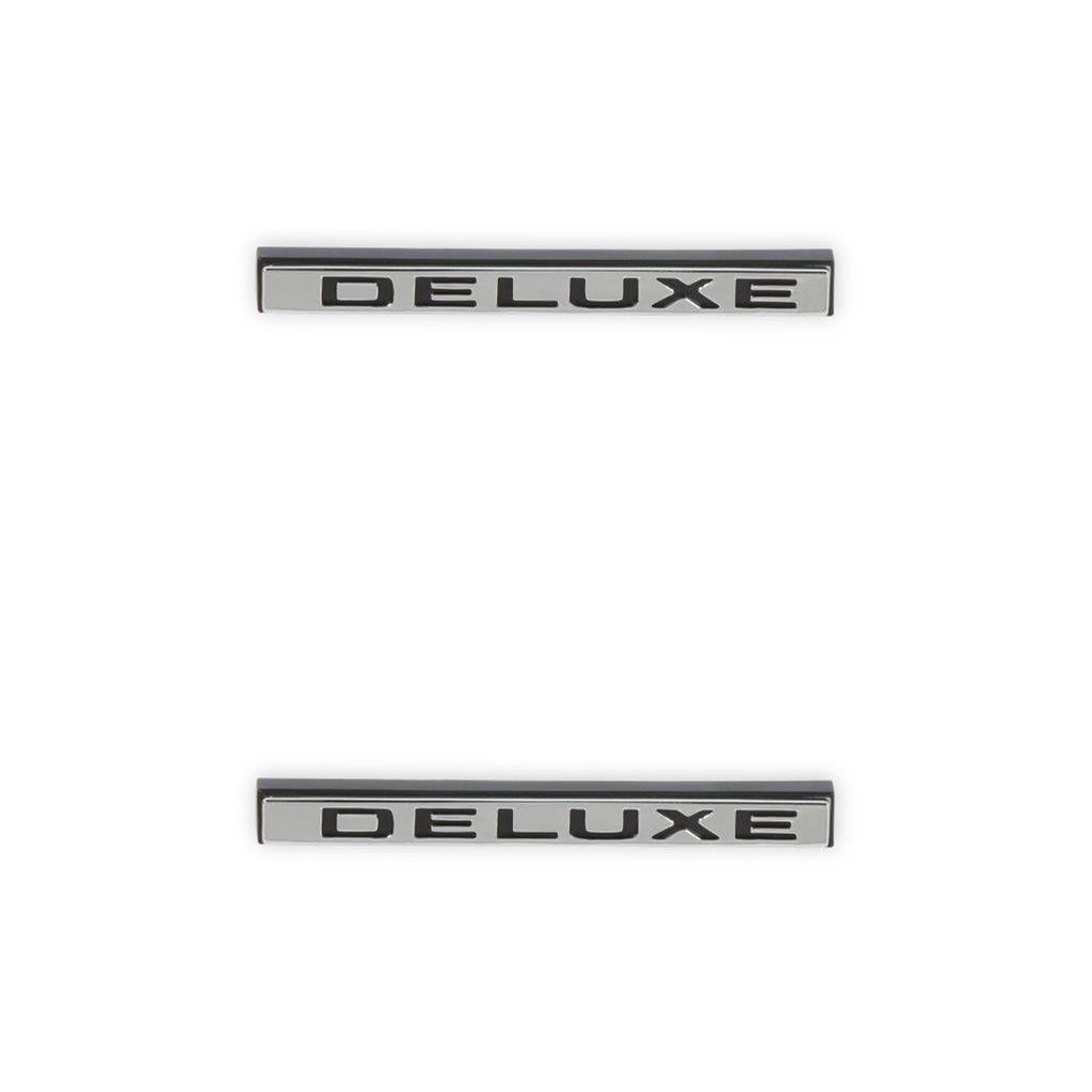 Brothers Trucks Emblems 04-590 Emblems, Fender, Chrome/Black, Deluxe Logo, Chevy, GMC, Pair thumbnail 5