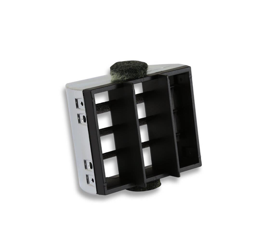Brothers Trucks Air Vent Outlets 05-157 Dash Outlet, Square, Plastic, Black and Chrome, Driver Side, Chevy, GMC, Each thumbnail 2
