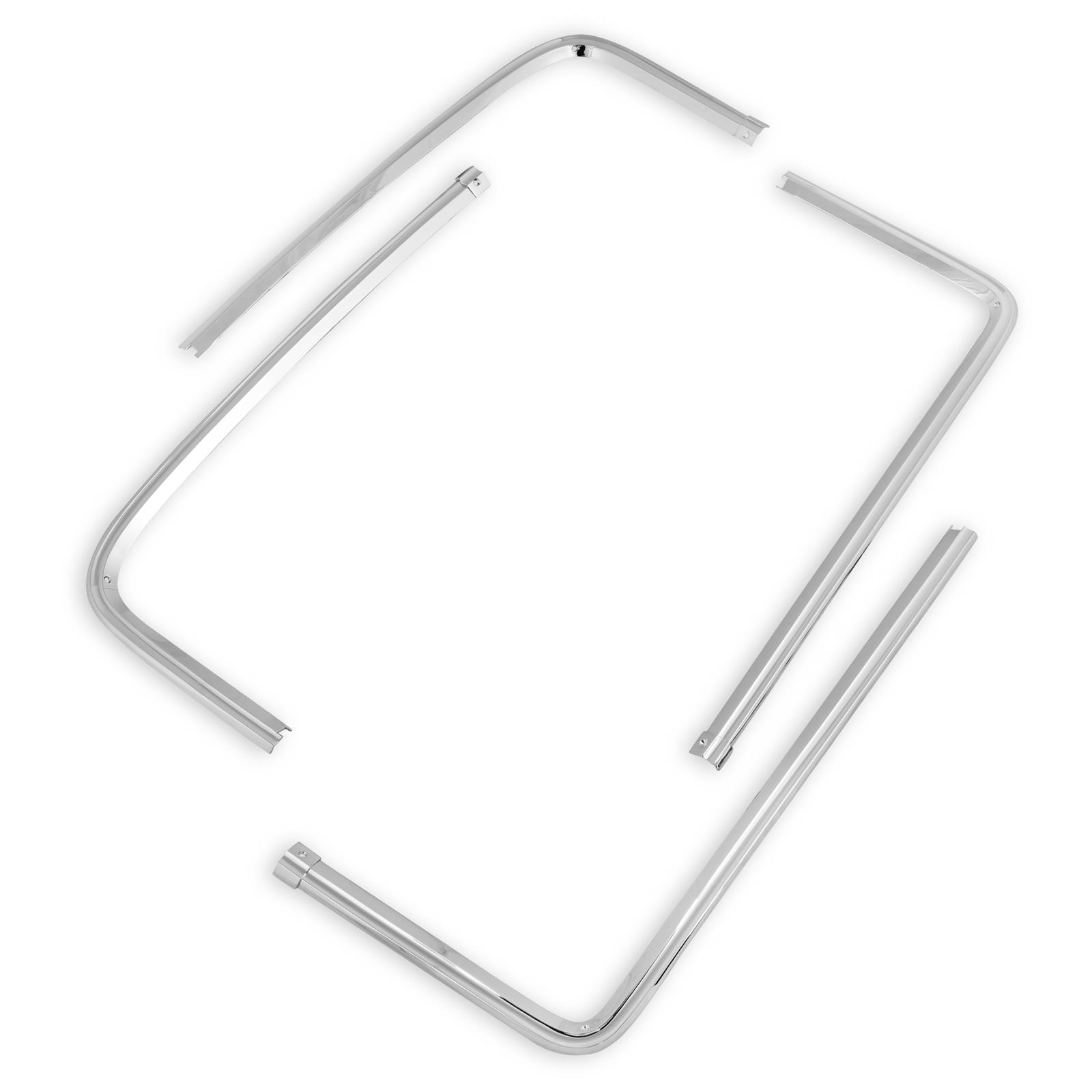 Brothers Trucks Headliner Trim 05-195 Moldings, Plastic, Chrome, Chevrolet, GMC, Set of 4 thumbnail 2