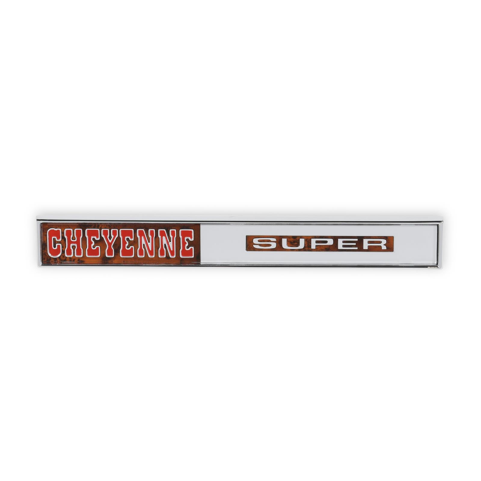 Brothers Trucks Emblems 05-198 Emblem, 1971 C/K Cheyenne Super Glove Box Emblem thumbnail 3
