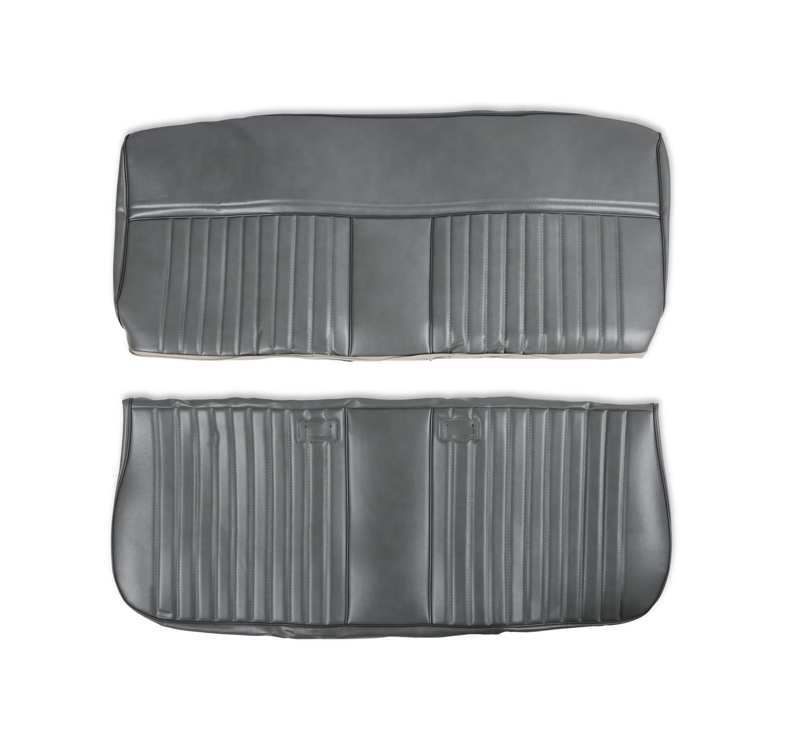 Brothers Trucks Deluxe Seat Upholstery 05-319 Upholstery, Deluxe, Bench Type, Vinyl, Charcoal, Madrid Grain, Chevrolet, GMC, Each