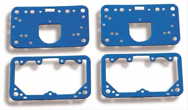 Holley Carburetor Gaskets 108-200 Gaskets, Fuel Bowl, Metering Block, Blue, Reusable Fiber, 2 Each, for Model 4150, Set thumbnail 2